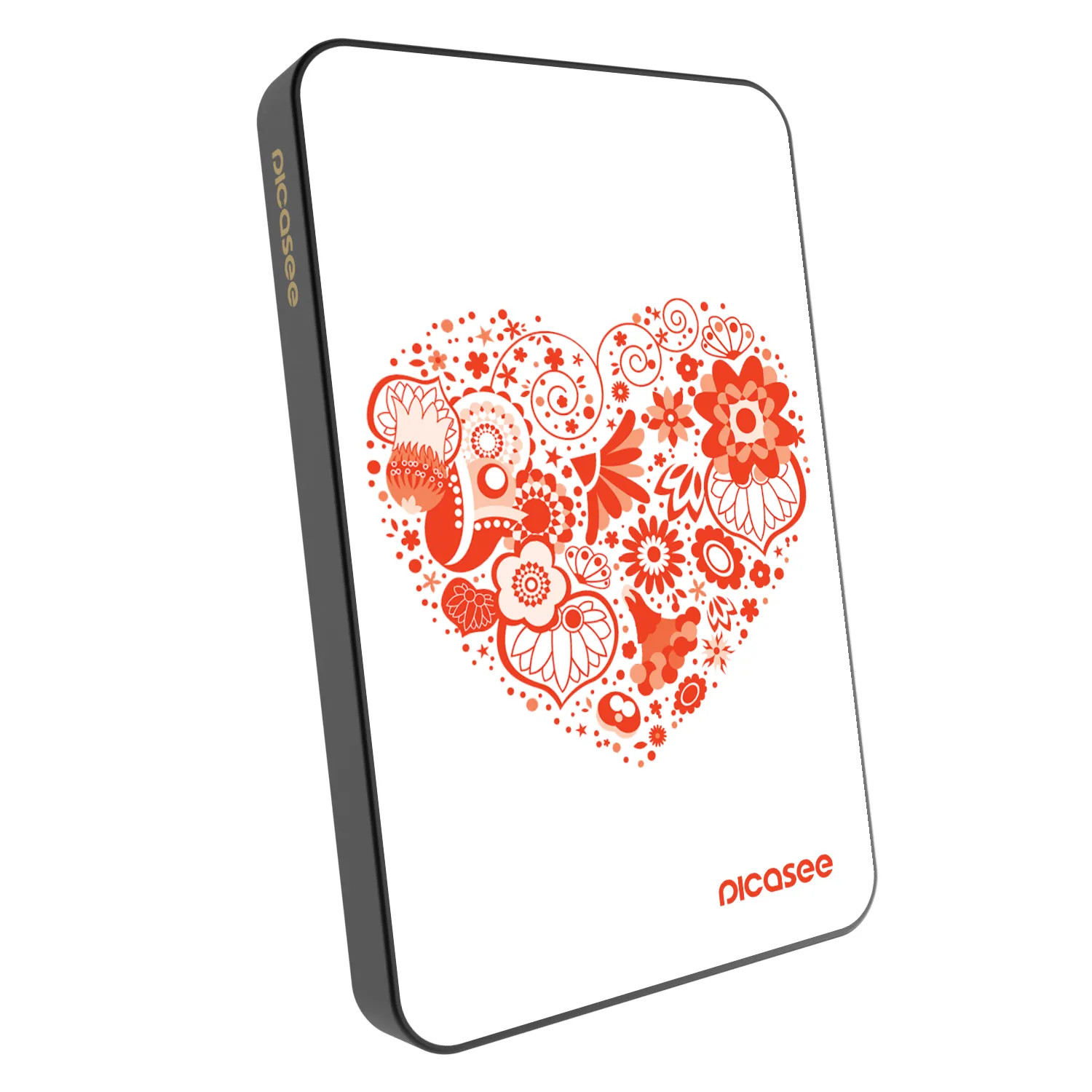 Picasee Powerbank με MagSafe 5 000 mAh Γκρί - Big heart