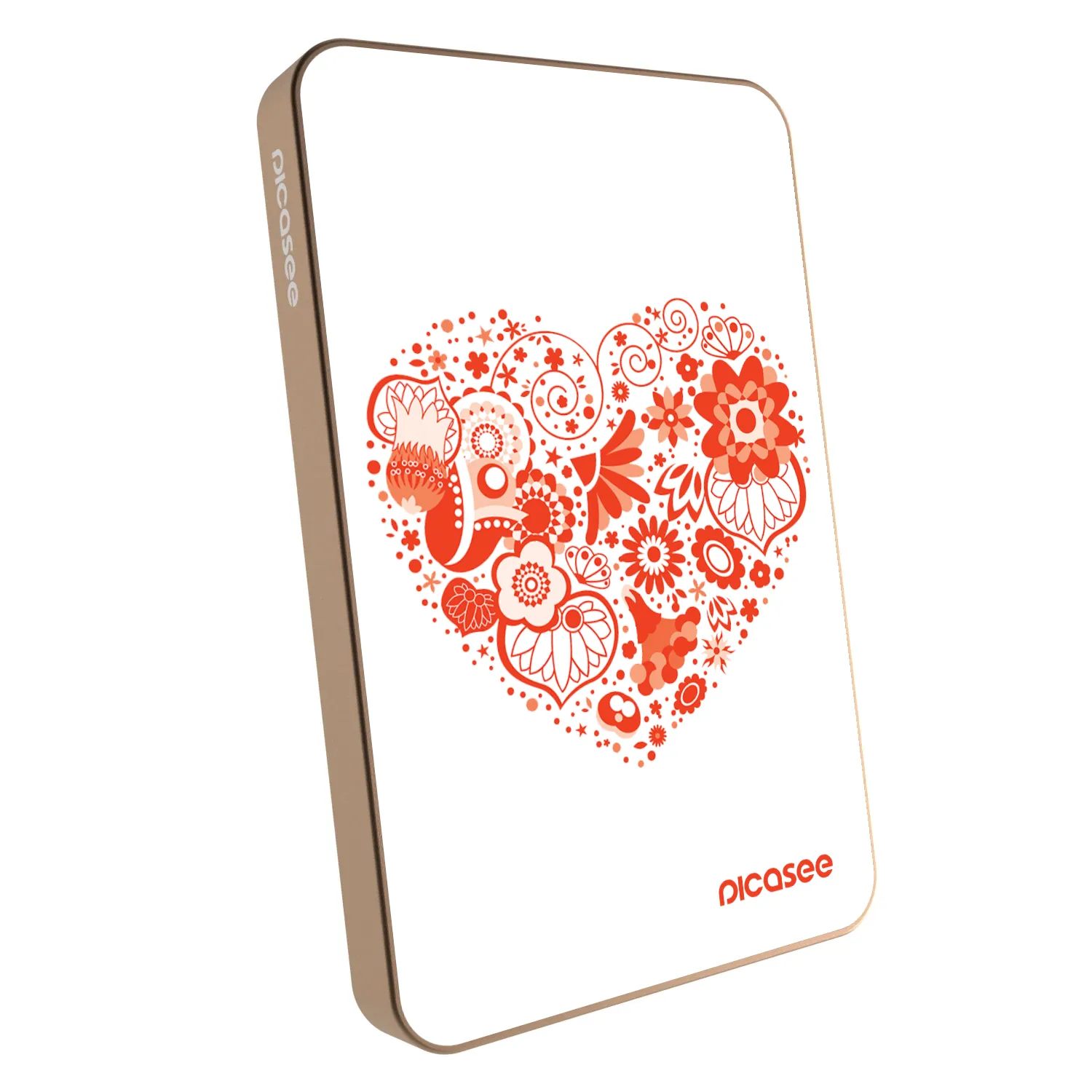 Picasee Powerbank με MagSafe 5 000 mAh Χρυσαφένιος - Big heart