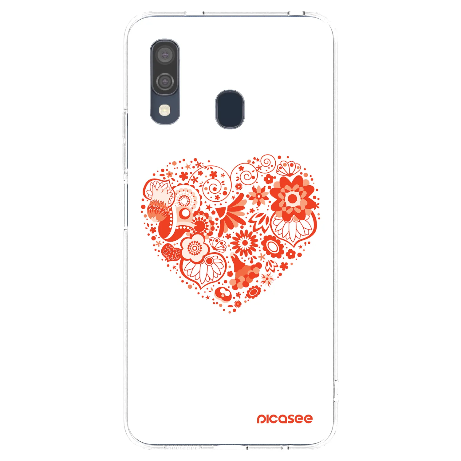 Picasee διαφανής θήκη σιλικόνης Samsung Galaxy A40 A405F - Big heart