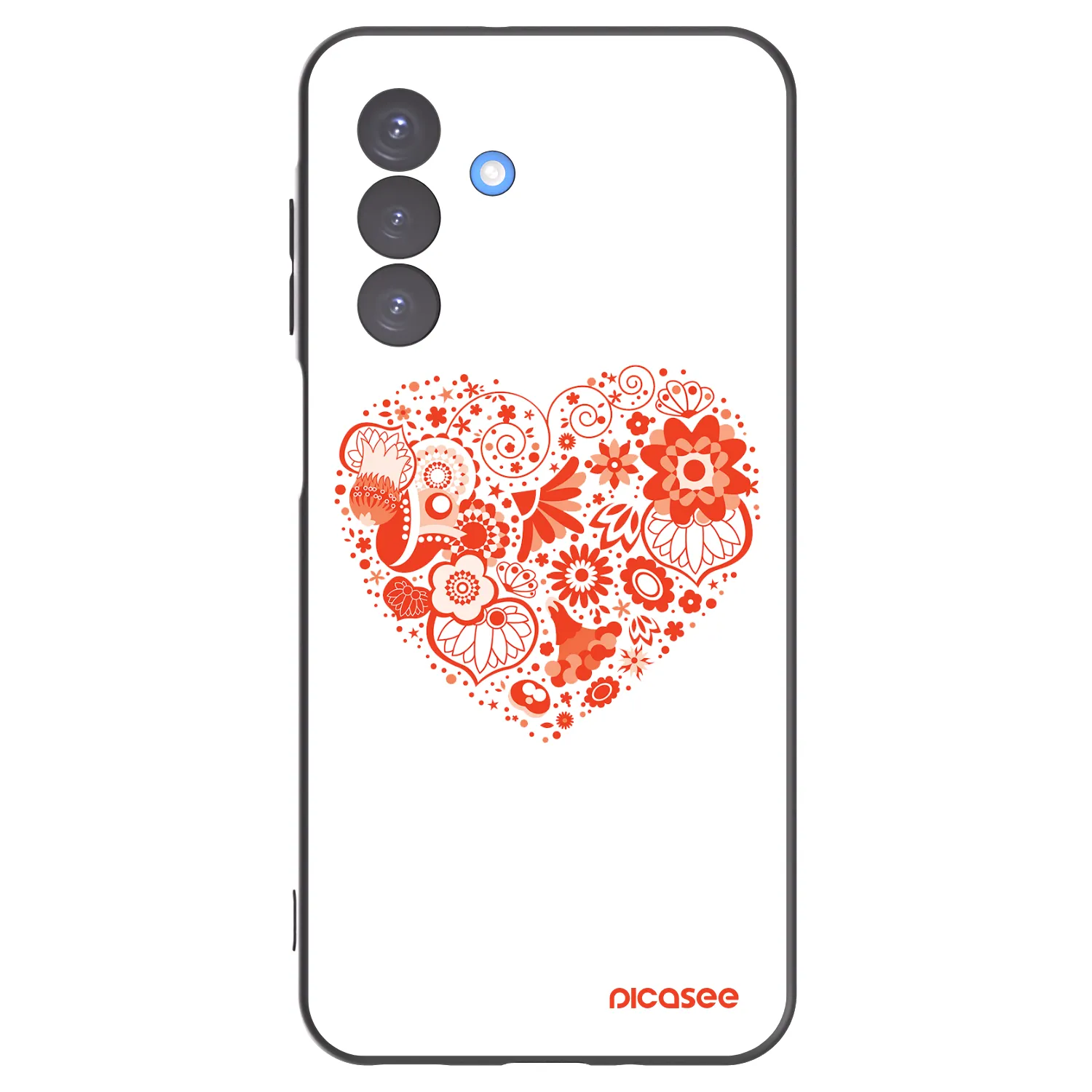 Picasee Μαύρη θήκη σιλικόνης για Samsung Galaxy A17 5G - Big heart