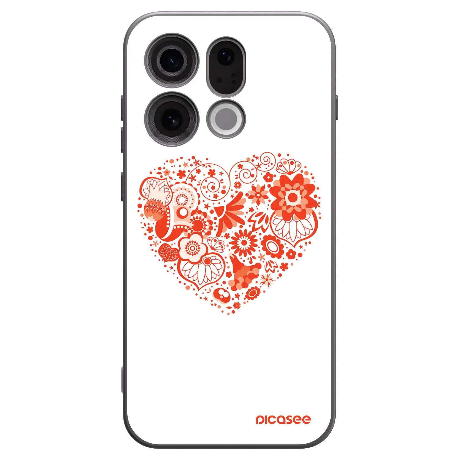 Picasee Μαύρη θήκη σιλικόνης για OPPO Find X9 - Big heart