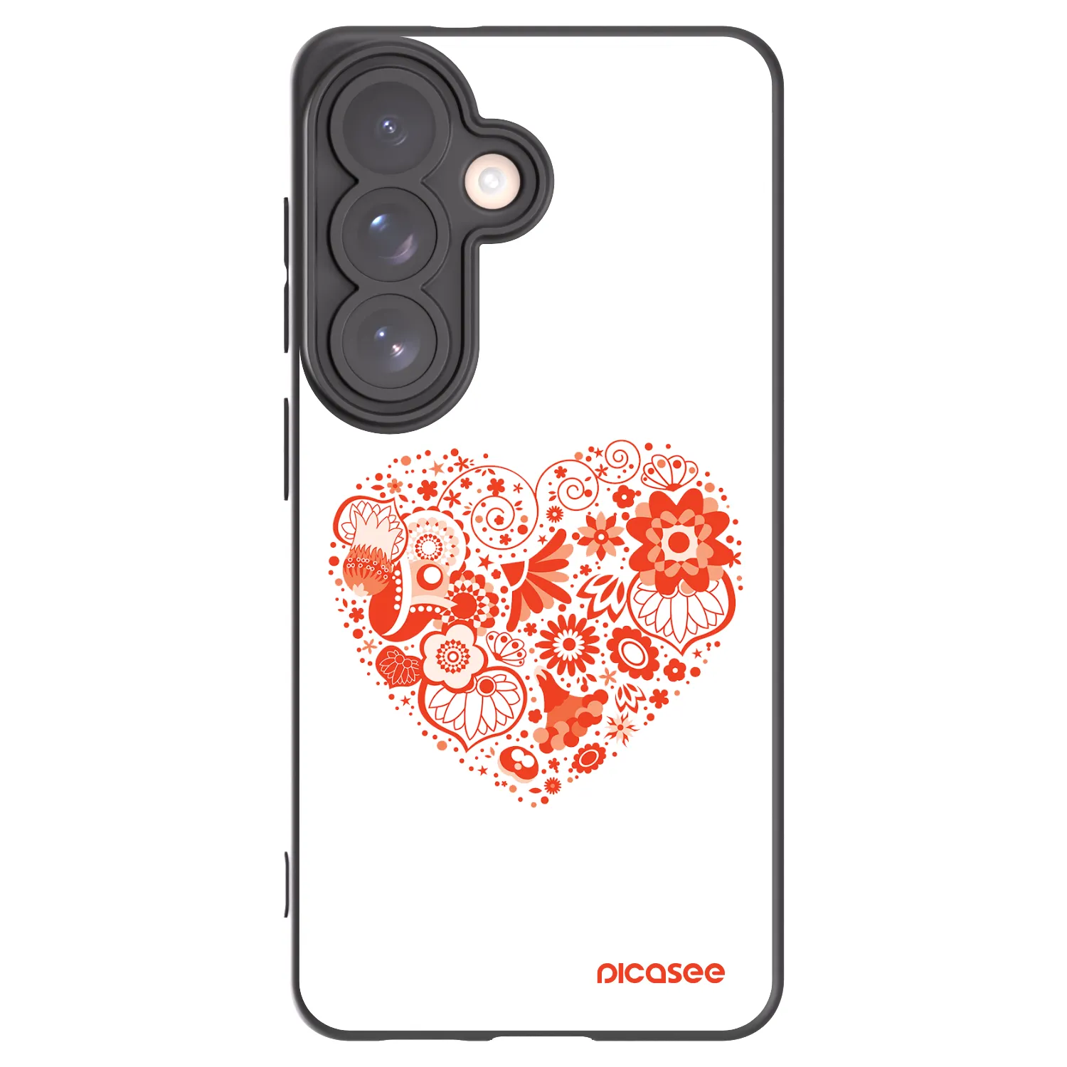 Picasee Μαύρη θήκη σιλικόνης για Samsung Galaxy S26 - Big heart