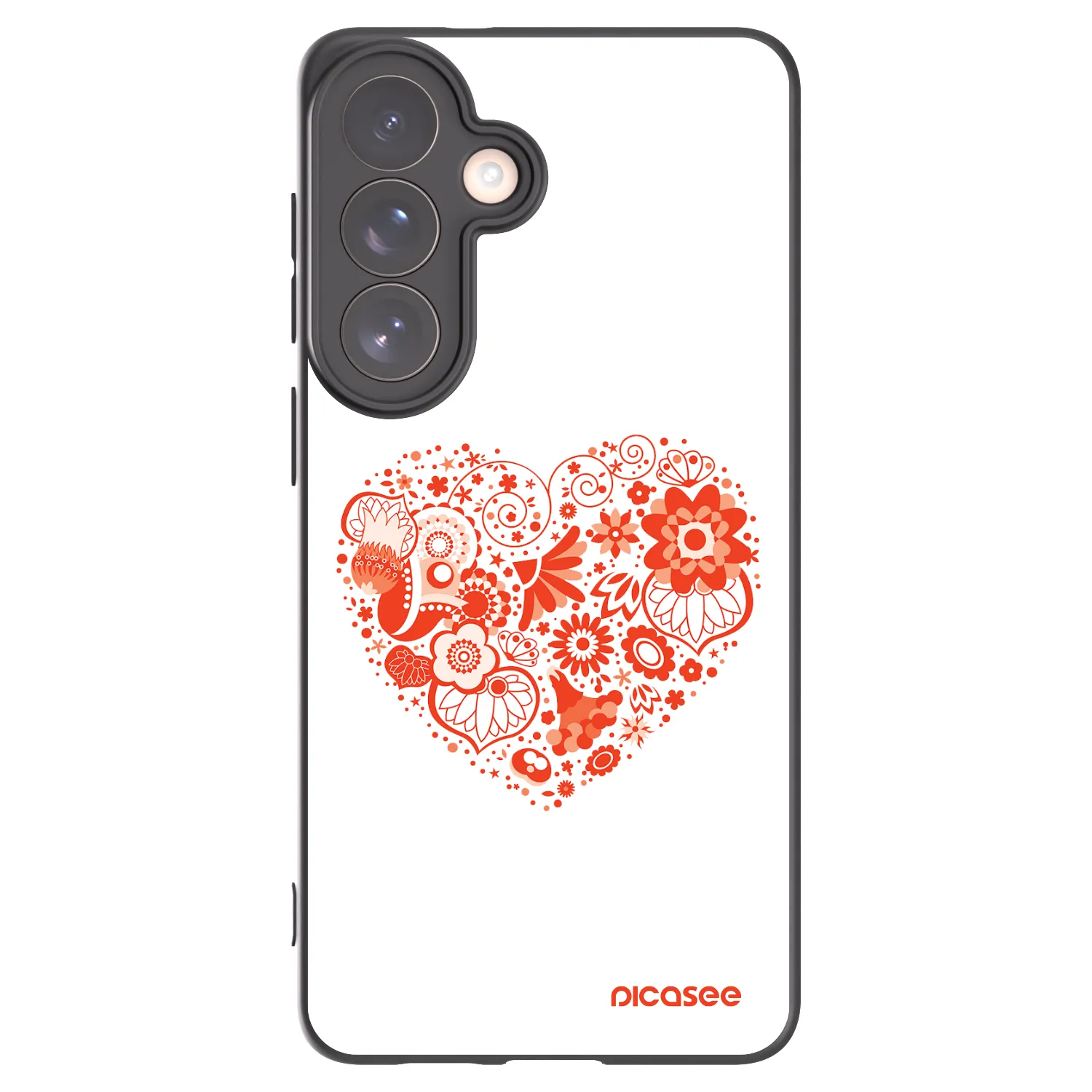 Picasee Μαύρη θήκη σιλικόνης για Samsung Galaxy S26+ - Big heart