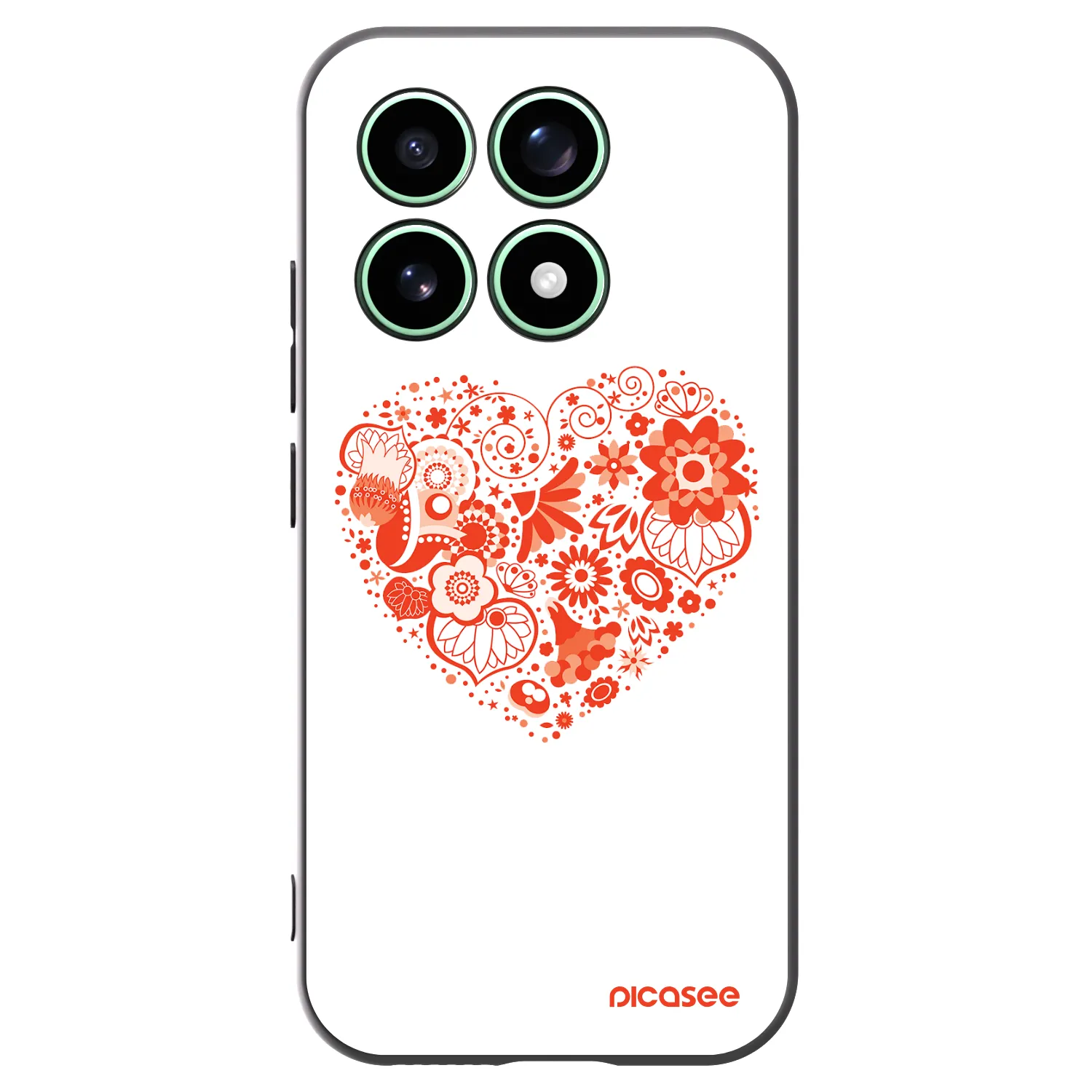Picasee Μαύρη θήκη σιλικόνης για Xiaomi 17 - Big heart