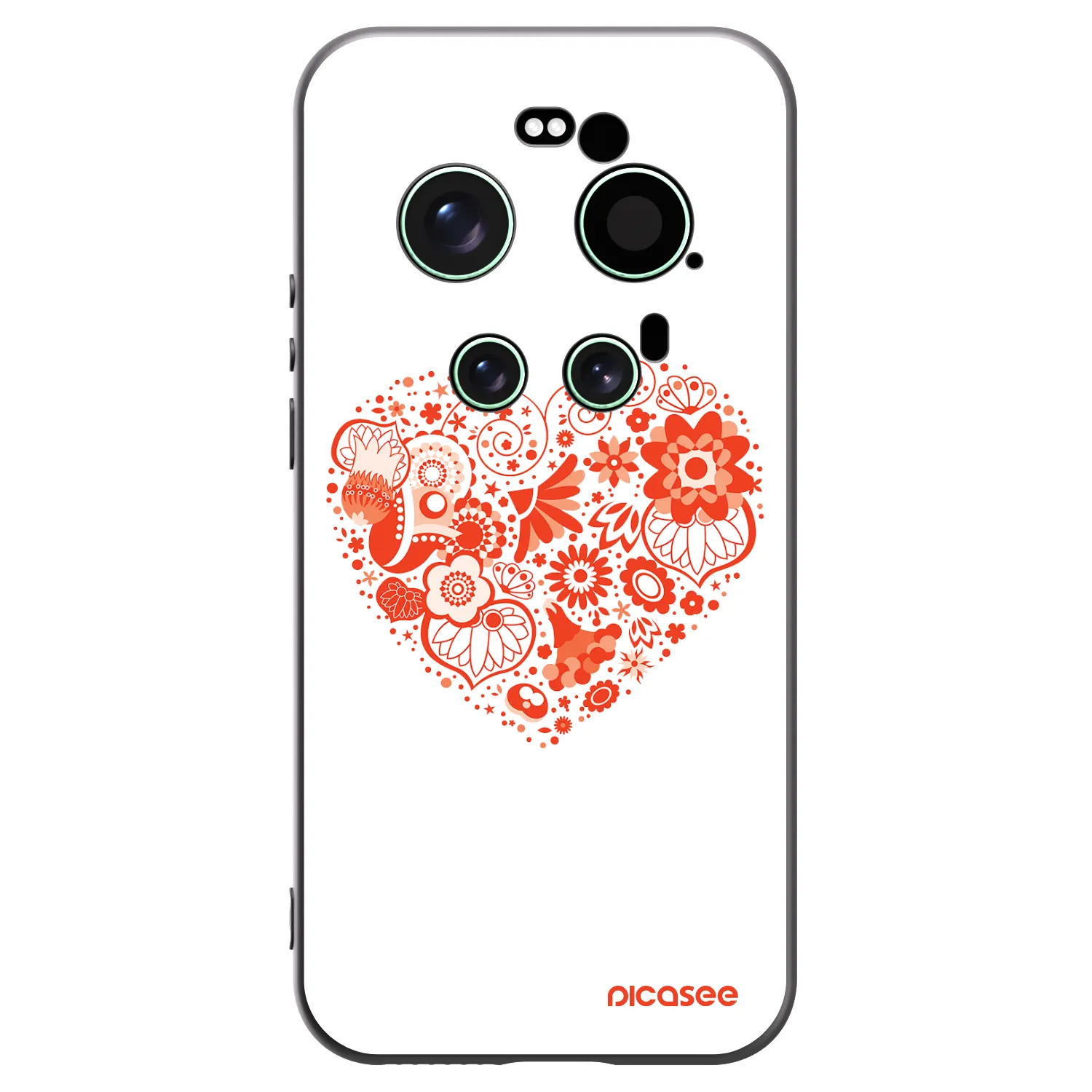 Picasee Μαύρη θήκη σιλικόνης για Xiaomi 17 Ultra - Big heart