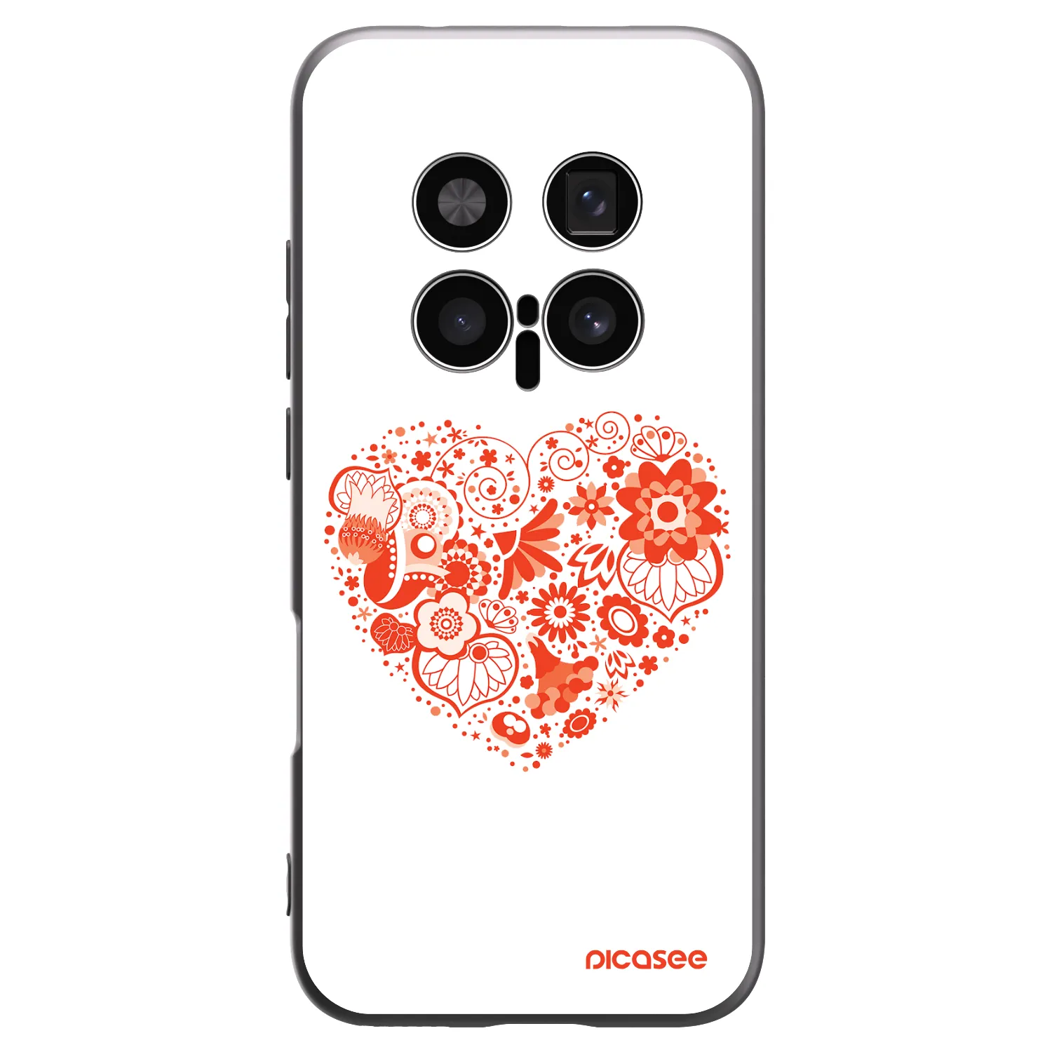 Picasee Μαύρη θήκη σιλικόνης για Honor Magic8 Pro 5G - Big heart