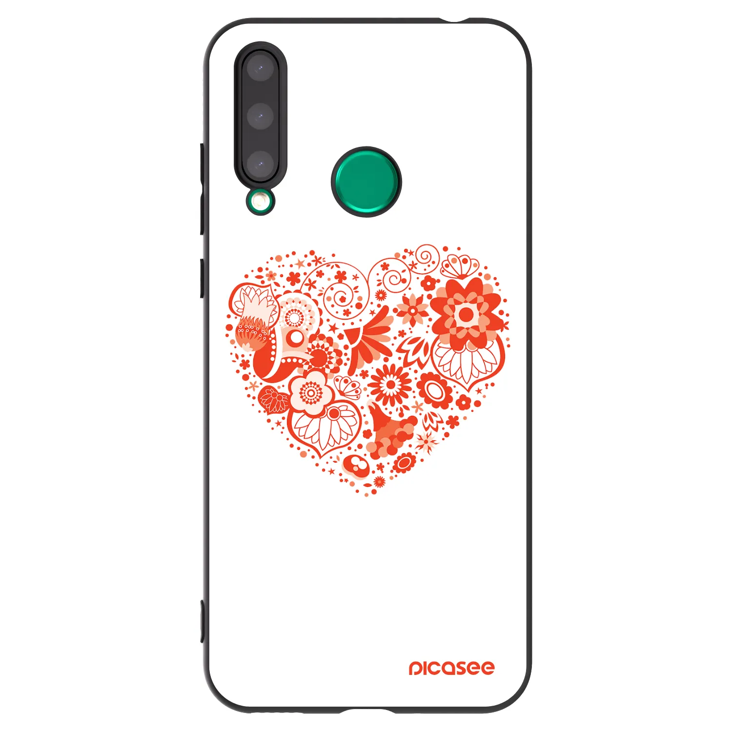 Picasee Μαύρη θήκη σιλικόνης για Honor 20 Lite - Big heart