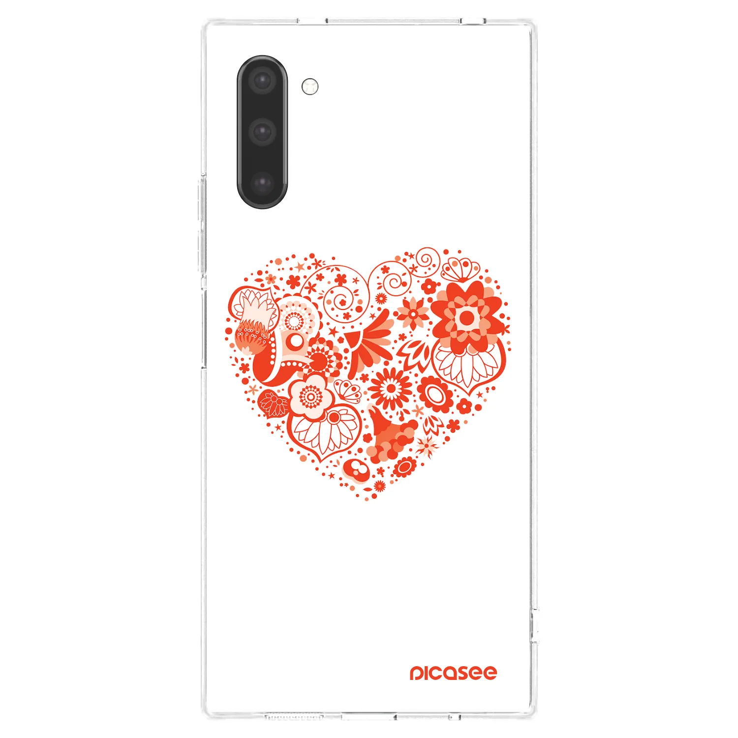 Picasee διαφανής θήκη σιλικόνης Samsung Galaxy Note 10 N970F - Big heart