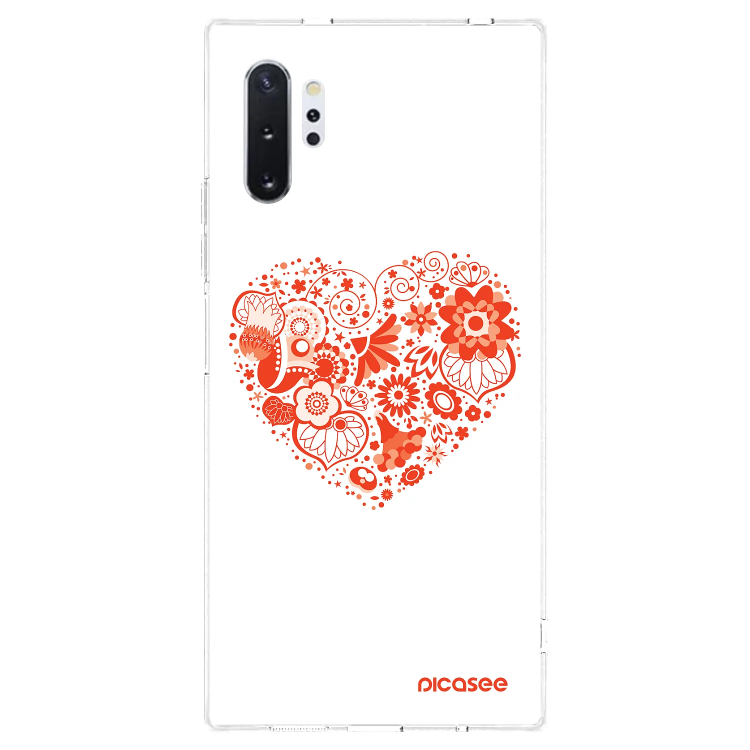 Picasee διαφανής θήκη σιλικόνης Samsung Galaxy Note 10+ N975F - Big heart