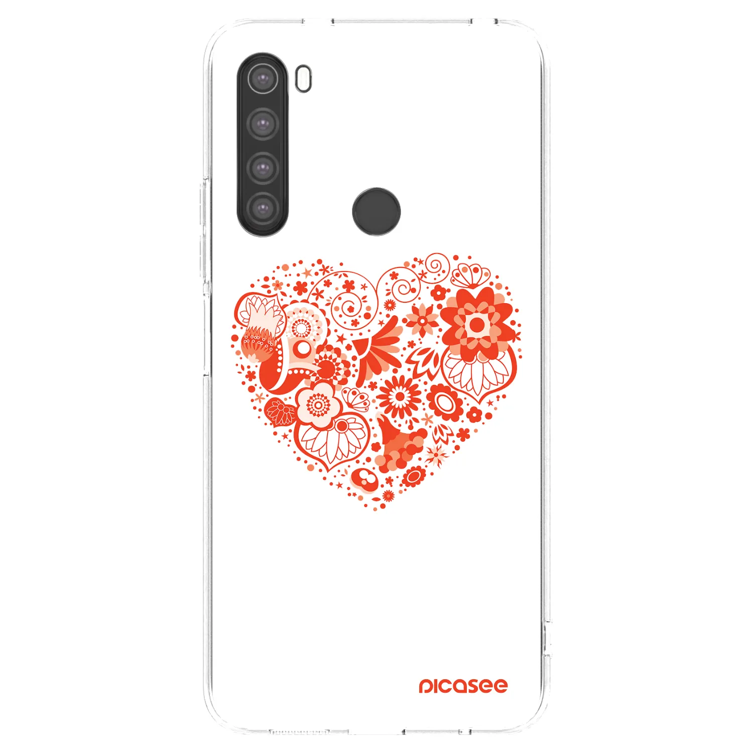 Picasee διαφανής θήκη σιλικόνης Xiaomi Redmi Note 8 - Big heart