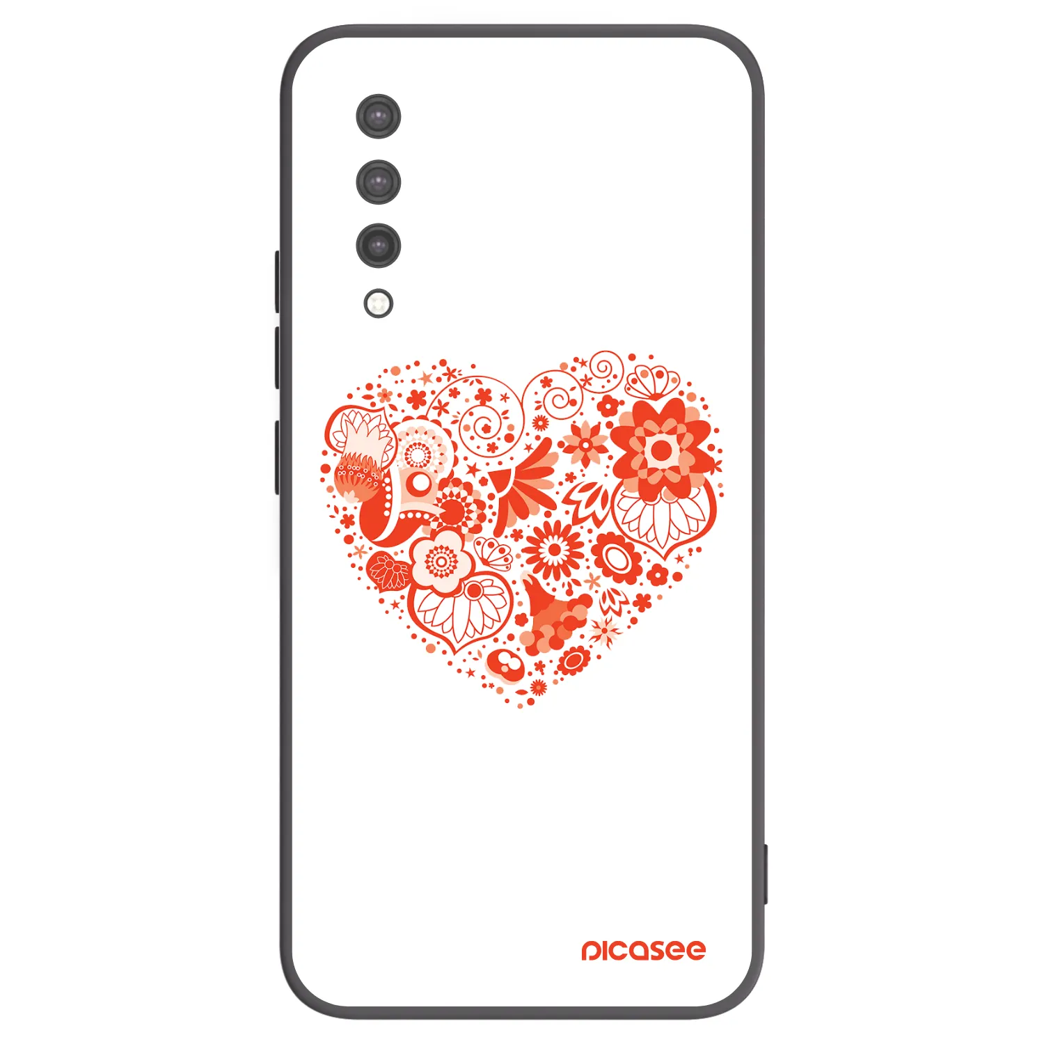 Picasee Μαύρη θήκη σιλικόνης για Xiaomi Mi 9 Lite - Big heart