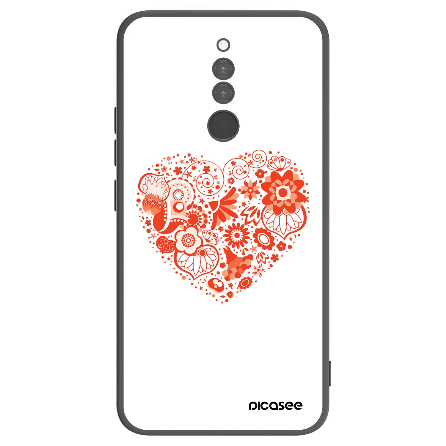 Picasee Μαύρη θήκη σιλικόνης για Xiaomi Redmi 8 - Big heart