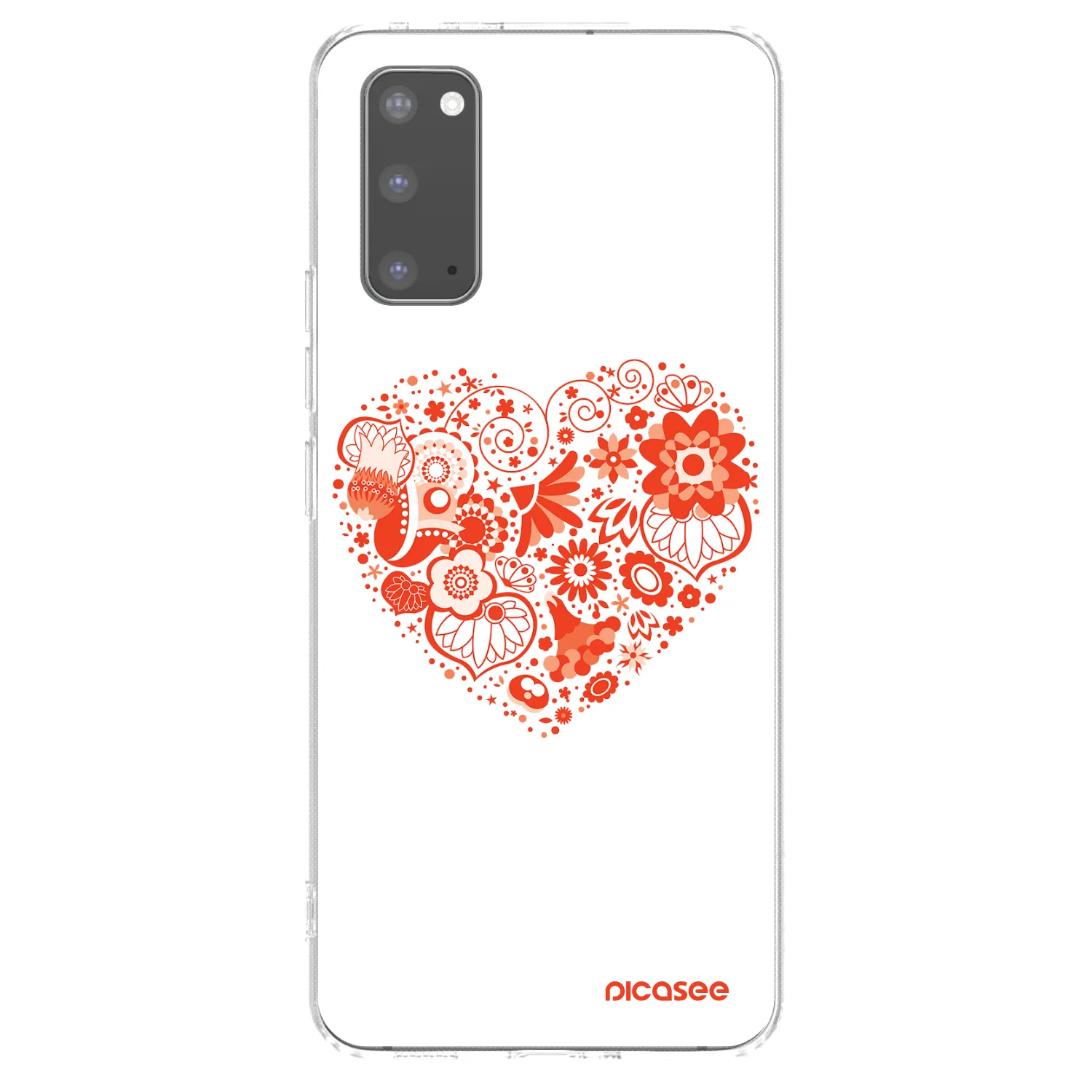 Picasee διαφανής θήκη σιλικόνης Samsung Galaxy S20 G980F - Big heart