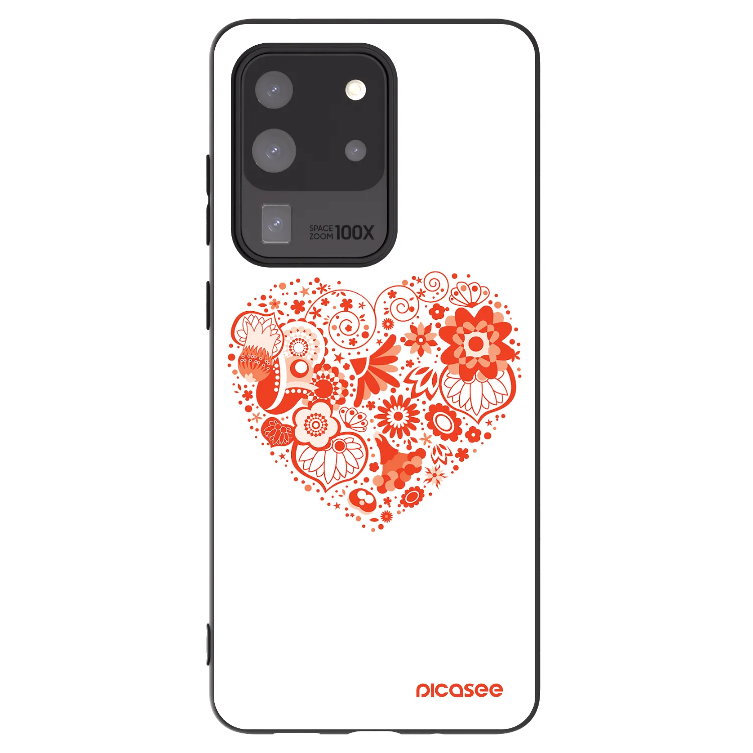 Picasee Μαύρη θήκη σιλικόνης για Samsung Galaxy S20 Ultra 5G G988F - Big heart