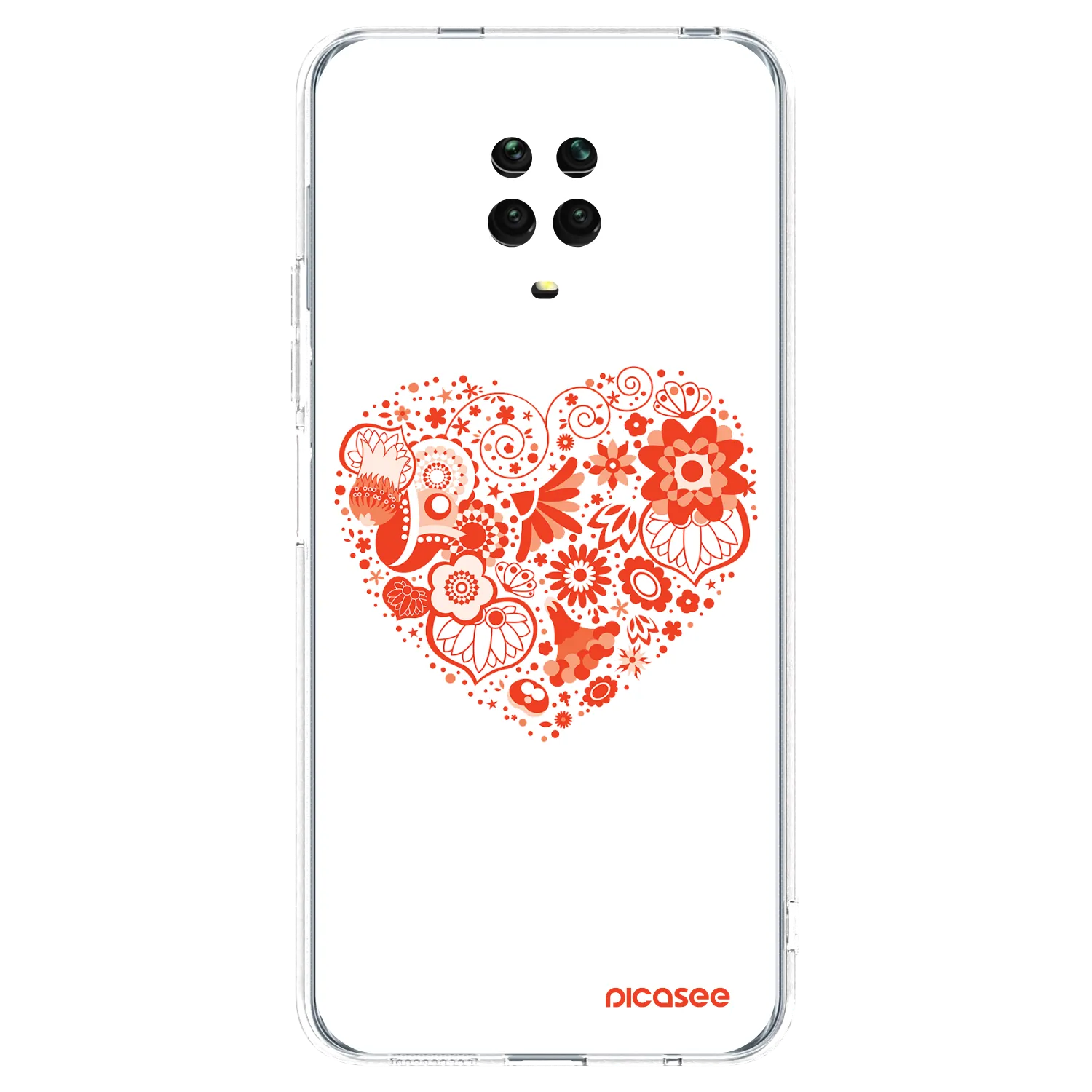 Picasee διαφανής θήκη σιλικόνης Xiaomi Redmi Note 9 Pro - Big heart