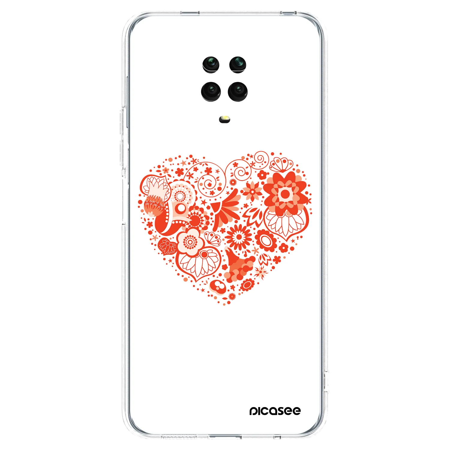 Picasee διαφανής θήκη σιλικόνης Xiaomi Redmi Note 9S - Big heart