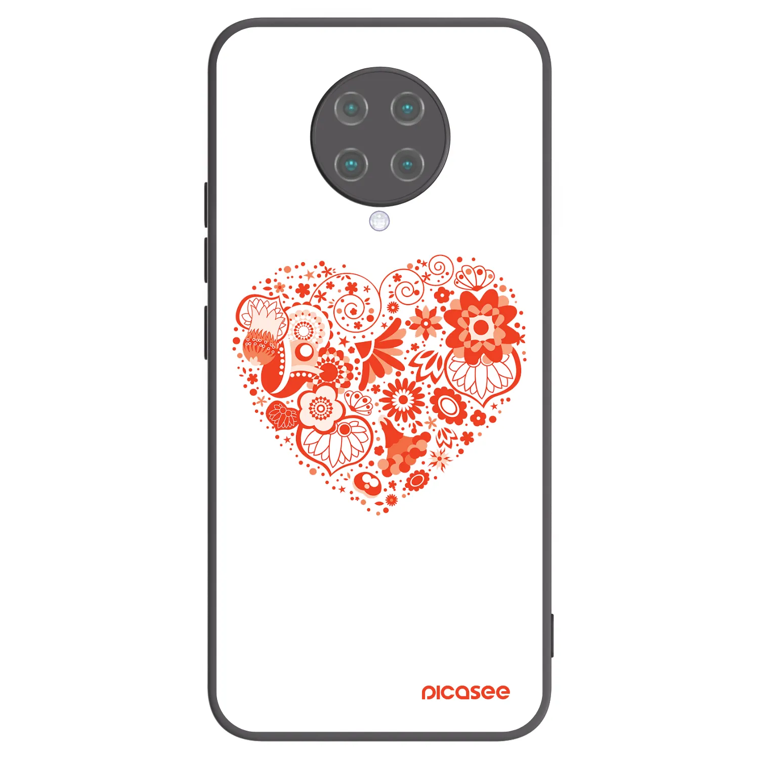 Picasee Μαύρη θήκη σιλικόνης για Xiaomi Poco F2 Pro - Big heart