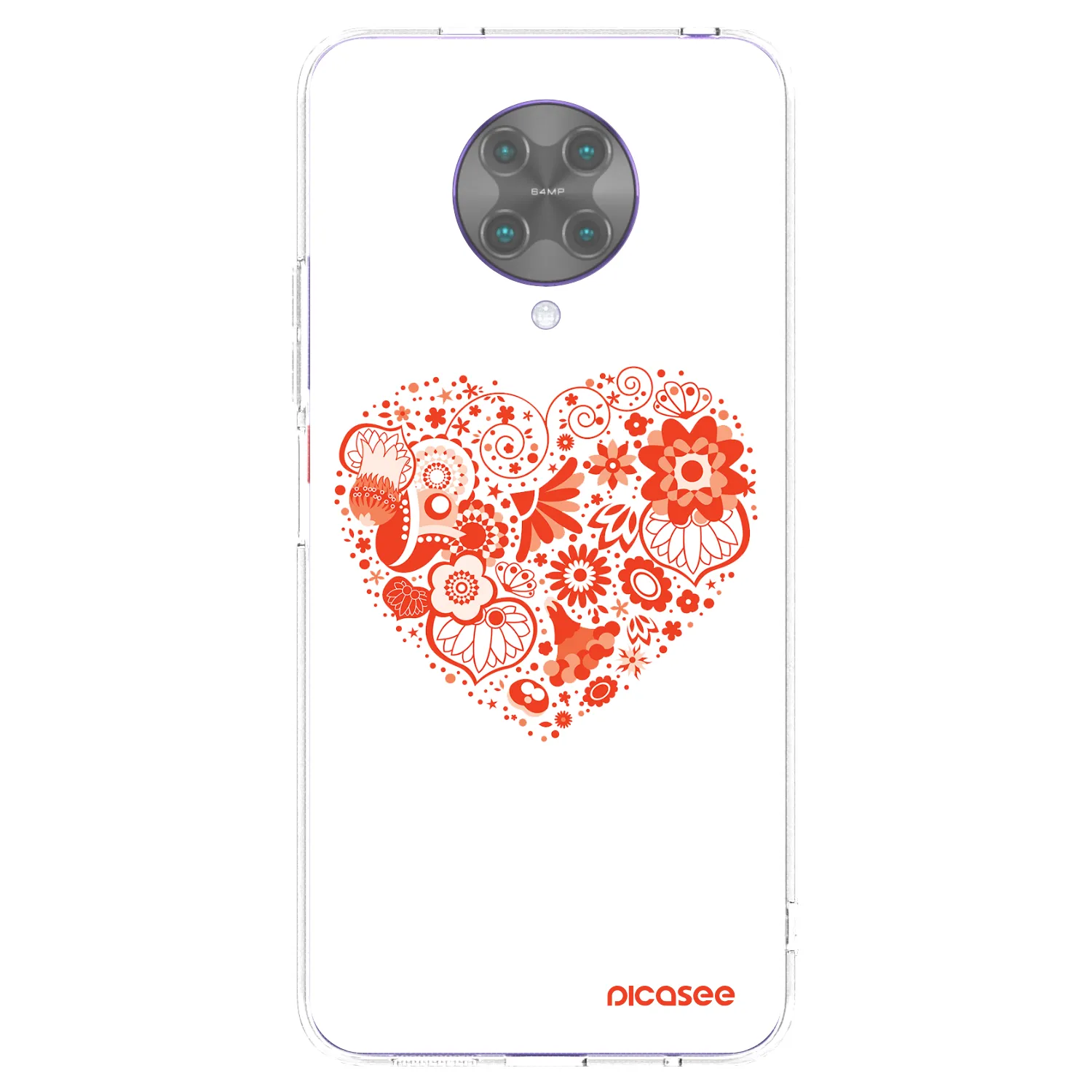 Picasee διαφανής θήκη σιλικόνης Xiaomi Poco F2 Pro - Big heart