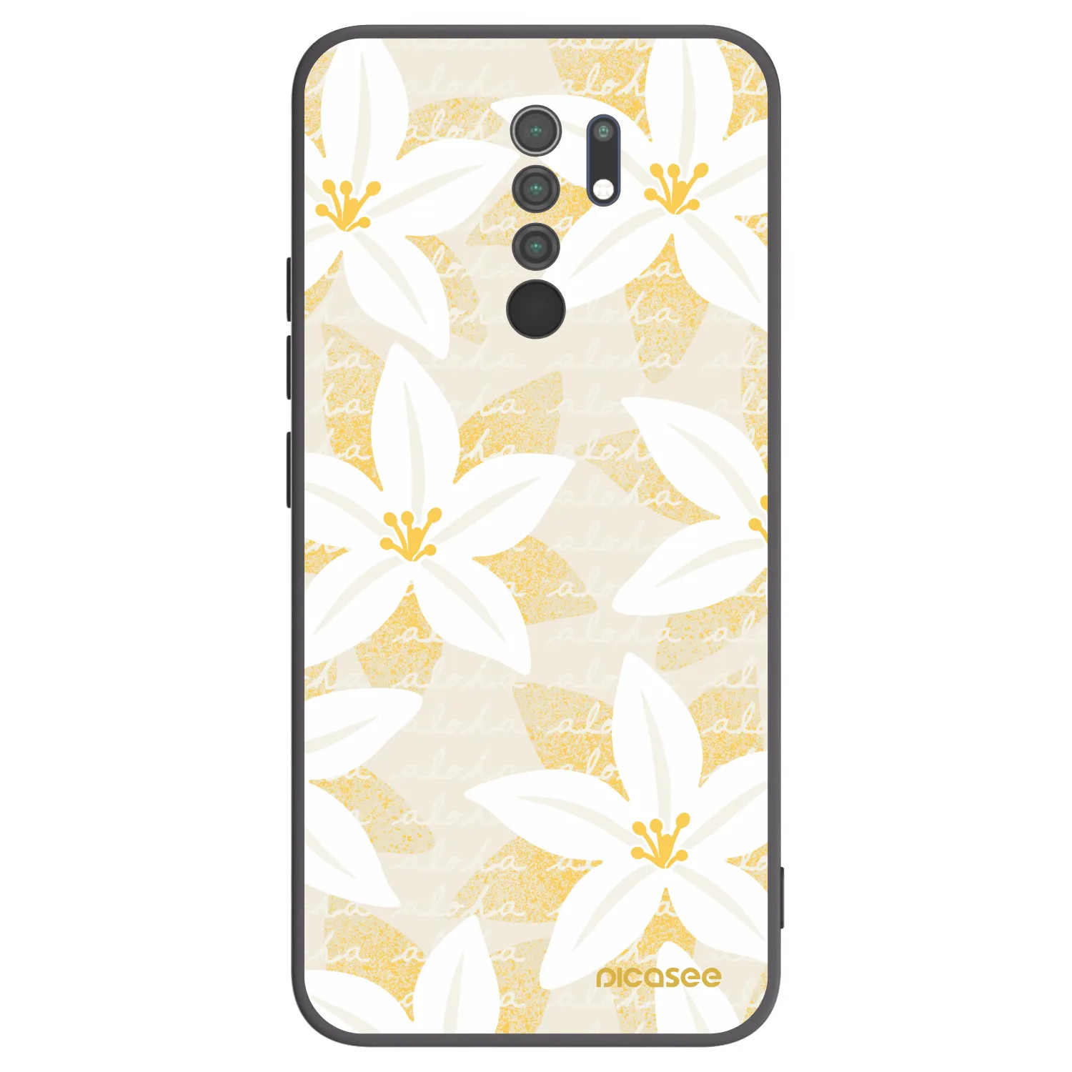 Picasee Μαύρη θήκη σιλικόνης για Xiaomi Redmi 9 - Island Leave