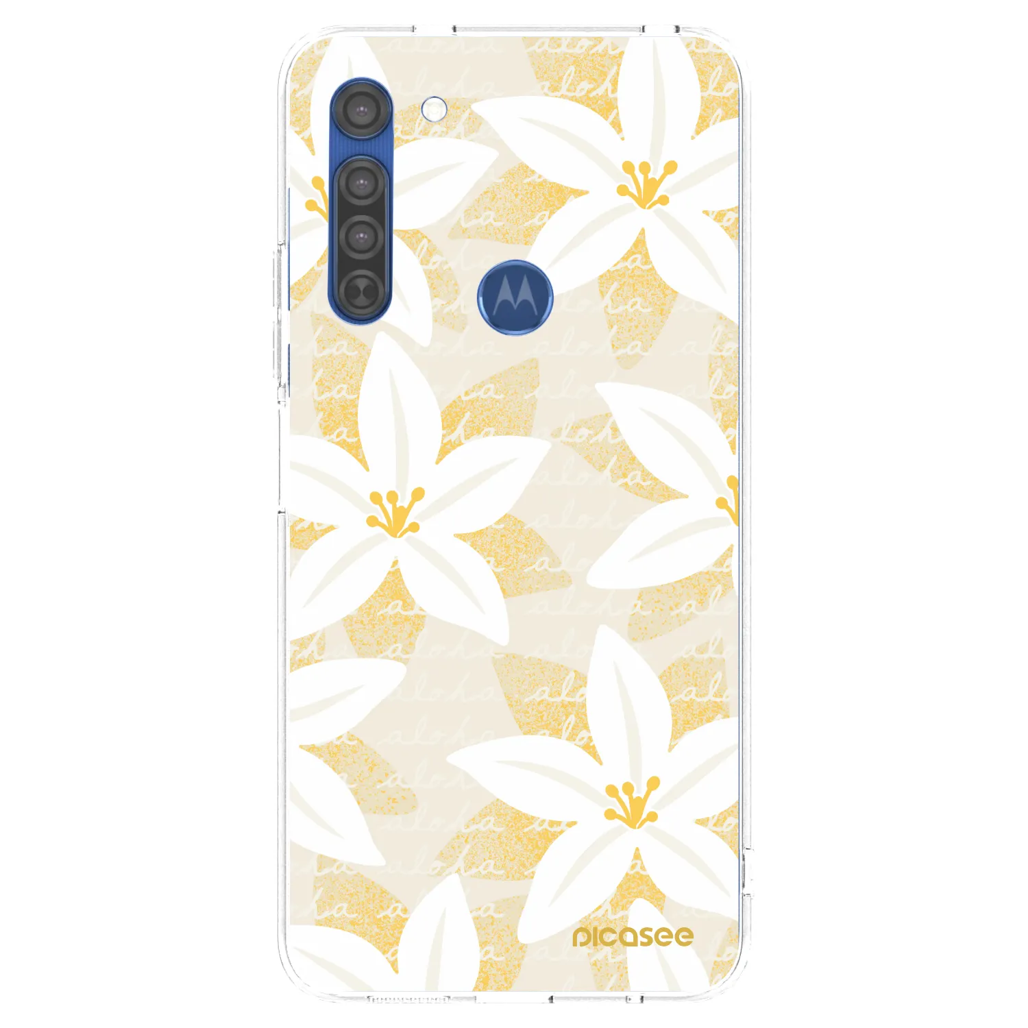 Picasee διαφανής θήκη σιλικόνης Motorola Moto G8 - Island Leave