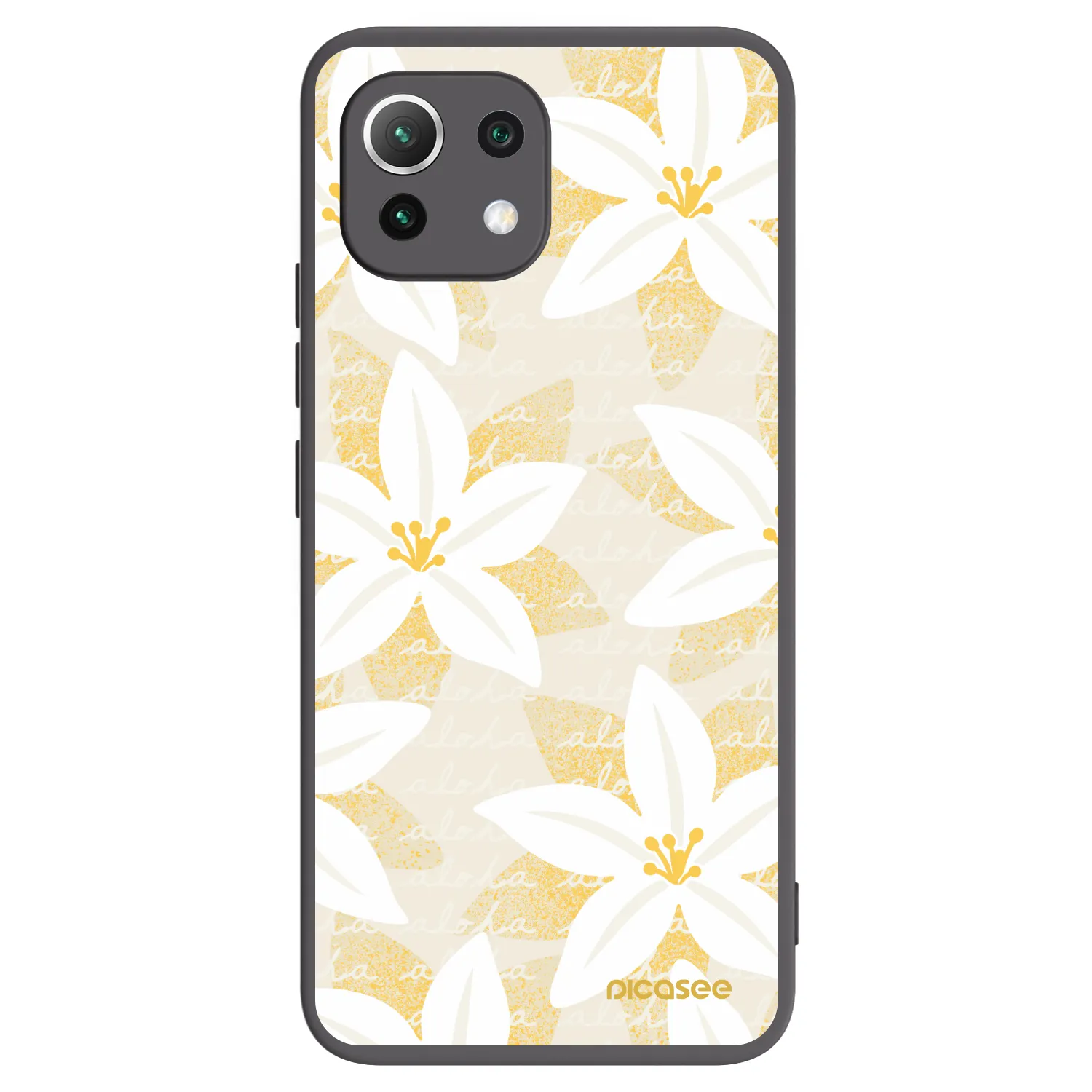 Picasee Μαύρη θήκη σιλικόνης για Xiaomi Mi 11 Lite - Island Leave