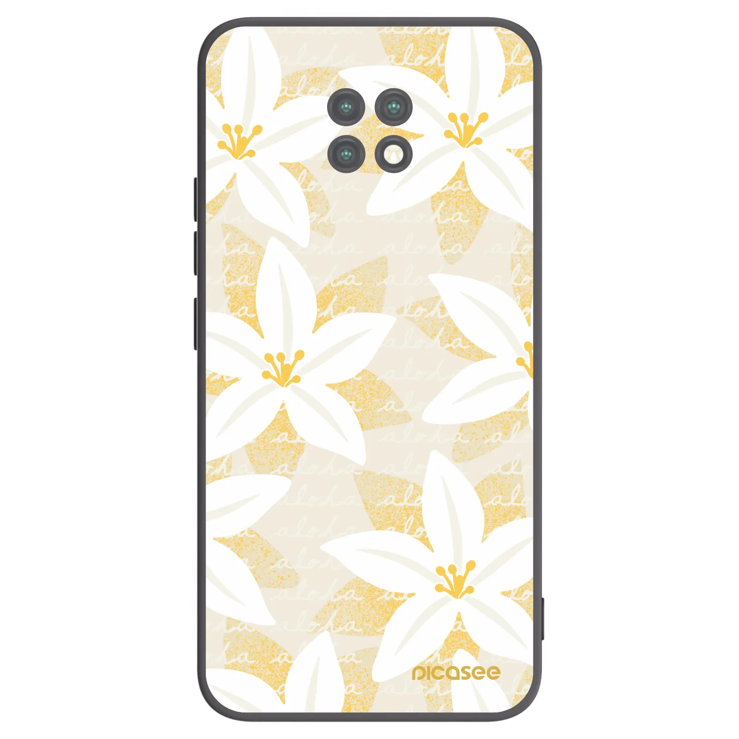 Picasee Μαύρη θήκη σιλικόνης για Xiaomi Redmi Note 9T - Island Leave