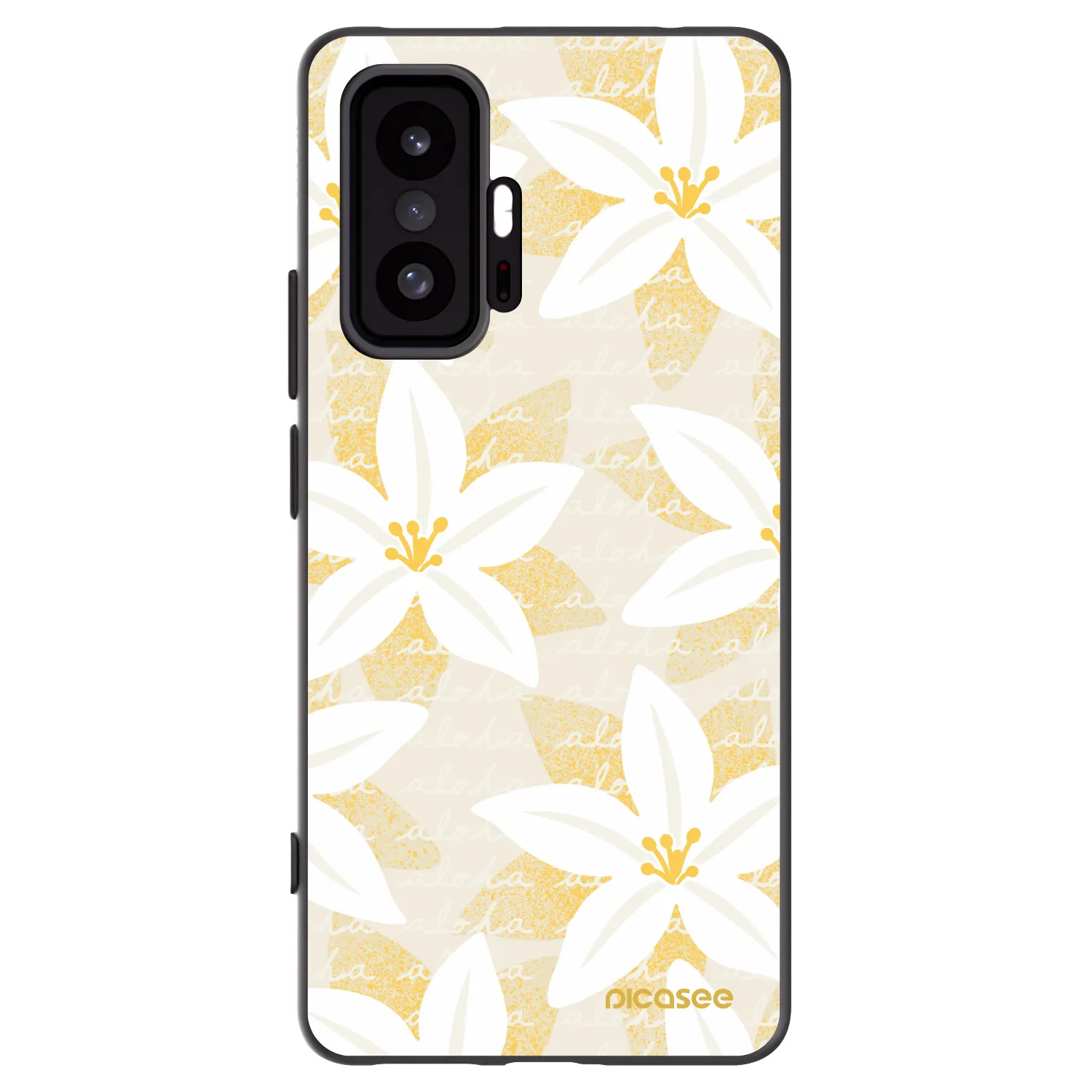 Picasee Μαύρη θήκη σιλικόνης για Xiaomi 11T - Island Leave