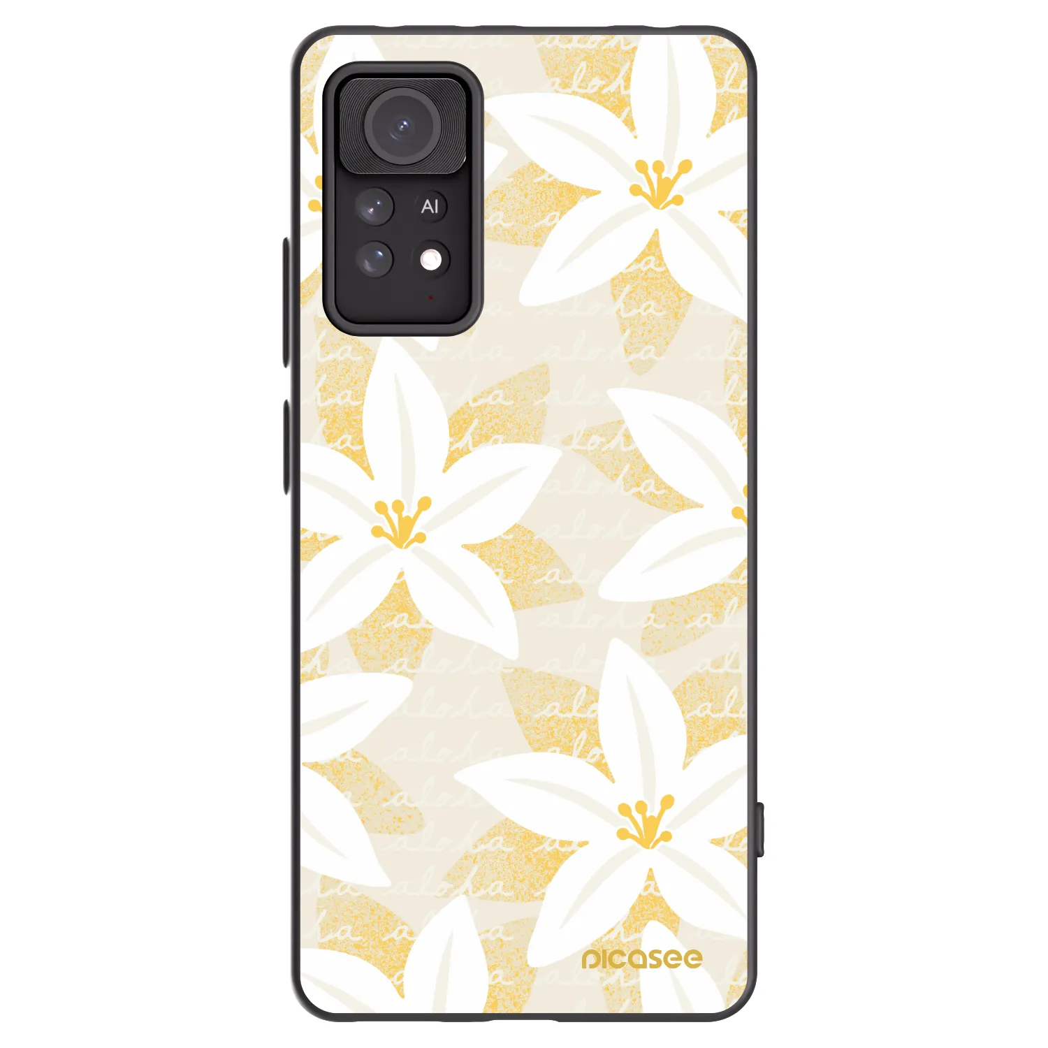 Picasee Μαύρη θήκη σιλικόνης για Xiaomi Redmi Note 11 Pro 5G - Island Leave