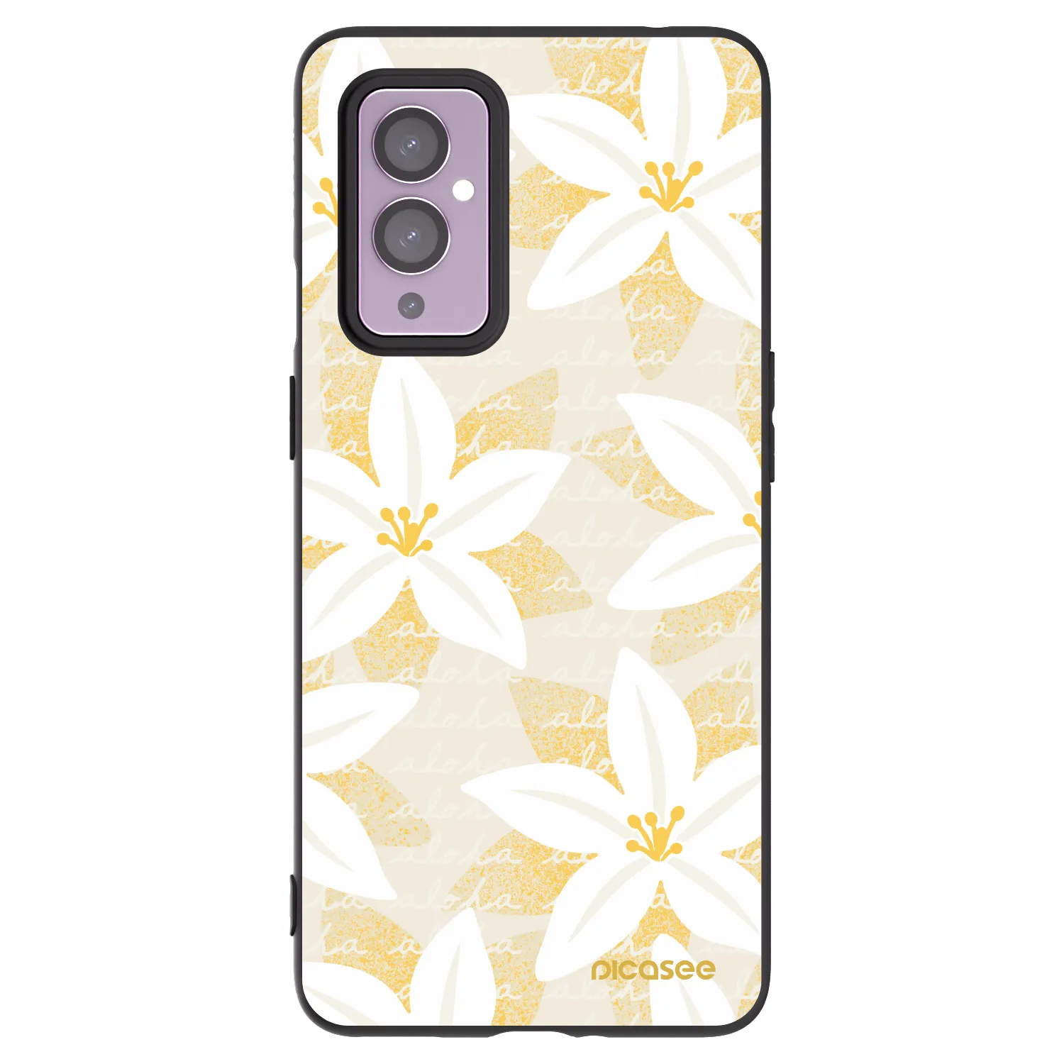 Picasee Μαύρη θήκη σιλικόνης για OnePlus 9 - Island Leave