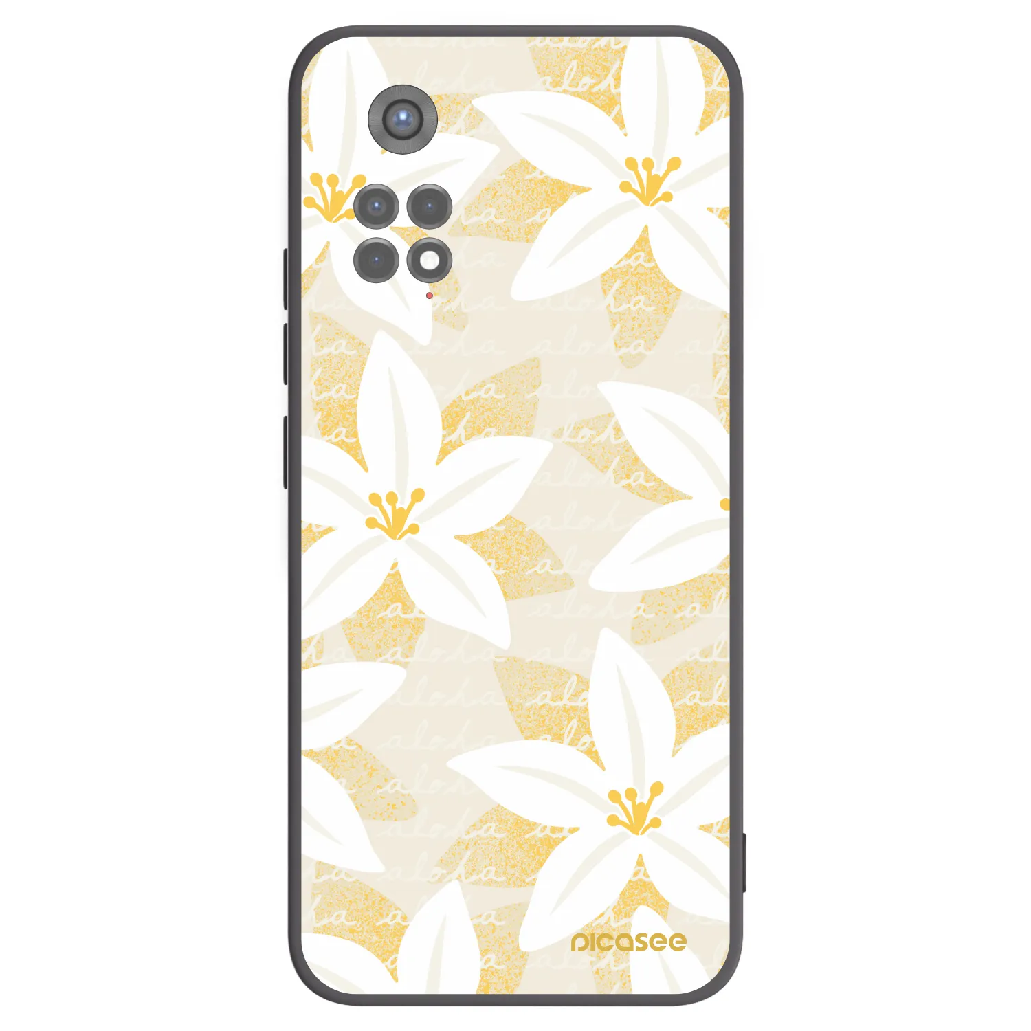 Picasee Μαύρη θήκη σιλικόνης για Xiaomi Redmi Note 11S 5G - Island Leave
