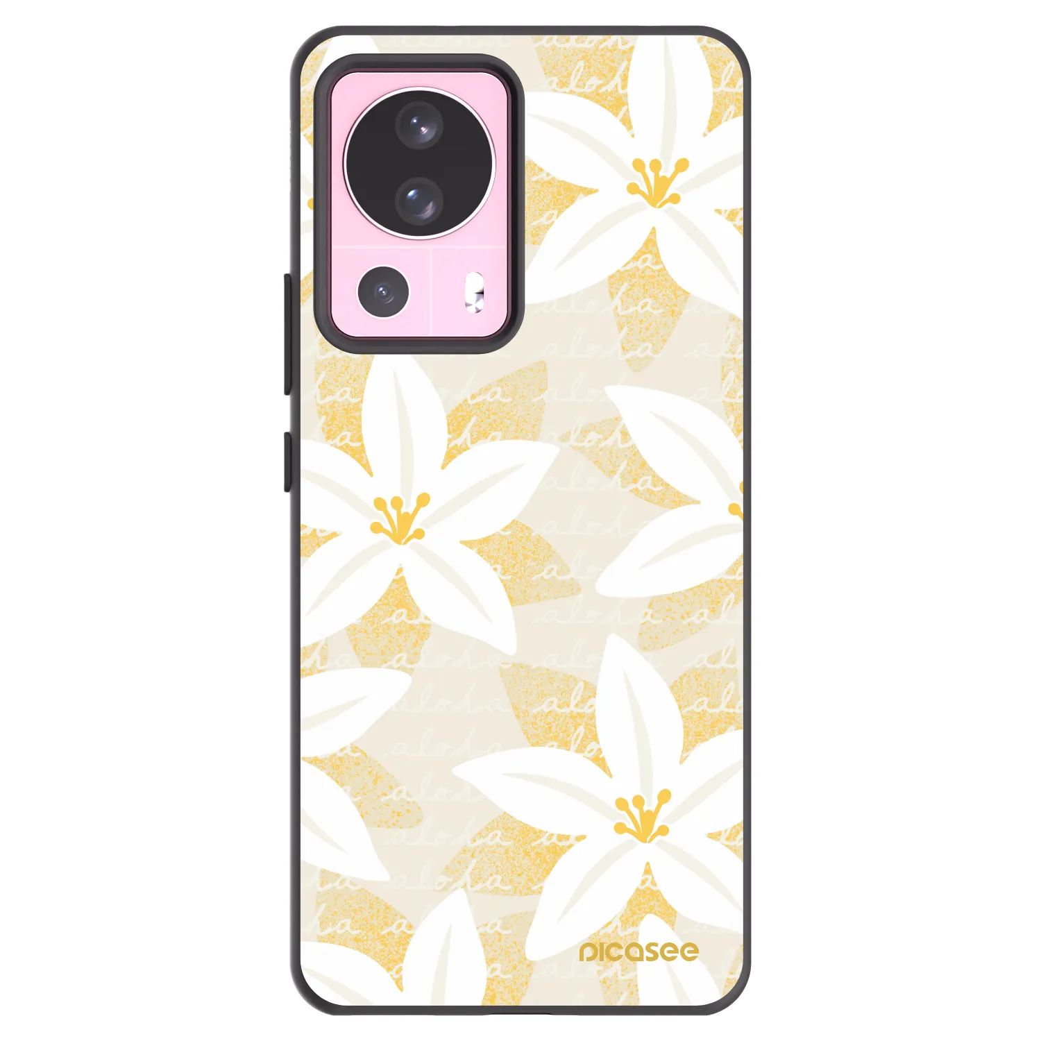 Picasee Μαύρη θήκη σιλικόνης για Xiaomi 13 Lite - Island Leave