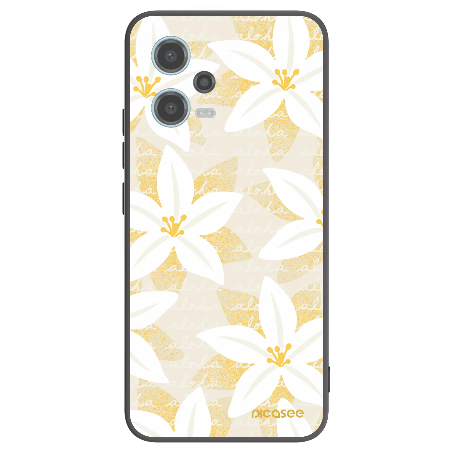 Picasee Μαύρη θήκη σιλικόνης για Xiaomi Redmi Note 12 5G - Island Leave