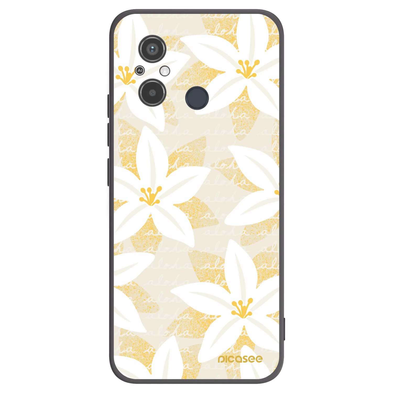 Picasee Μαύρη θήκη σιλικόνης για Xiaomi Redmi 12C - Island Leave