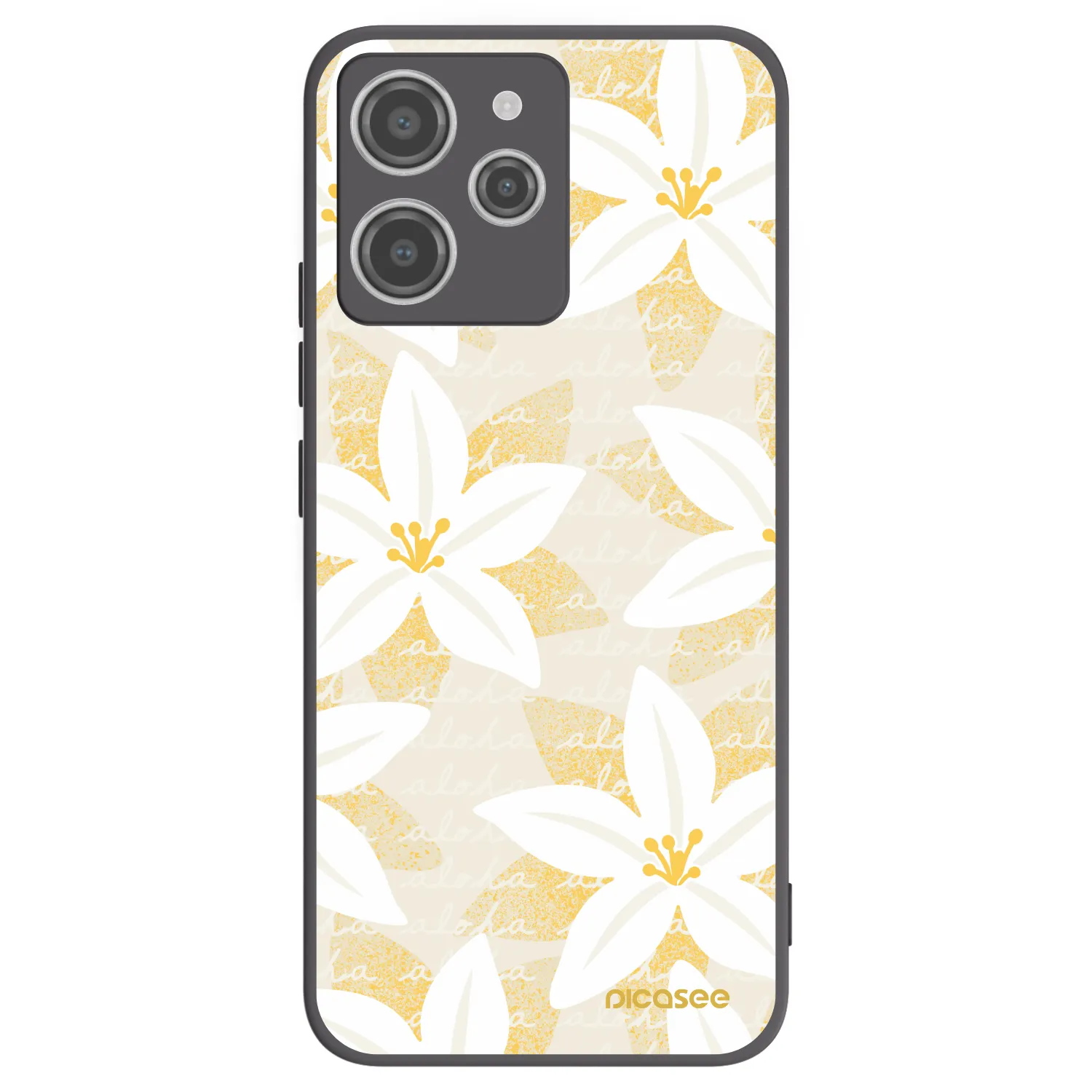 Picasee Μαύρη θήκη σιλικόνης για Xiaomi Redmi 12 4G - Island Leave