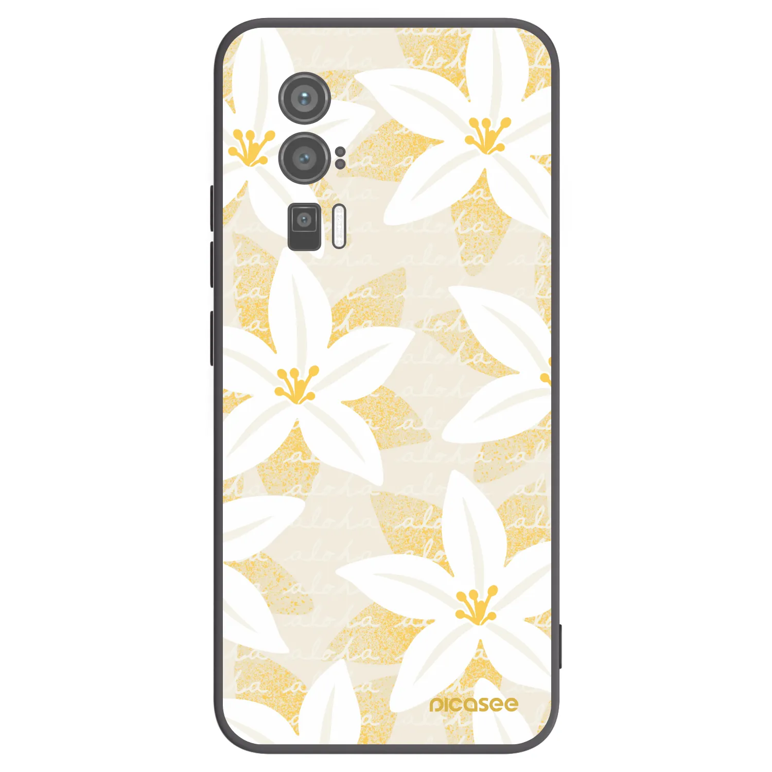 Picasee Μαύρη θήκη σιλικόνης για Xiaomi Poco F5 Pro 5G - Island Leave