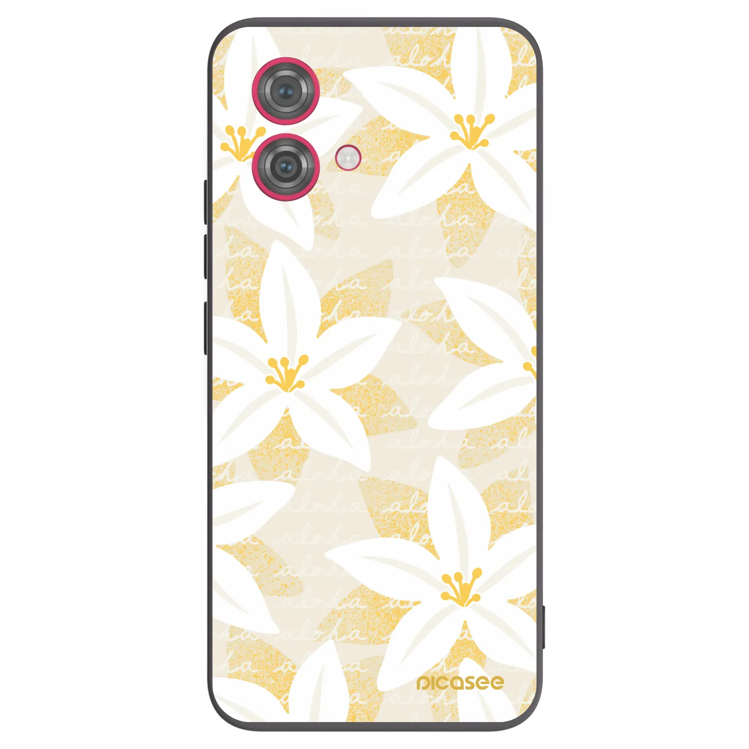 Picasee Μαύρη θήκη σιλικόνης για Motorola Moto G84 5G - Island Leave