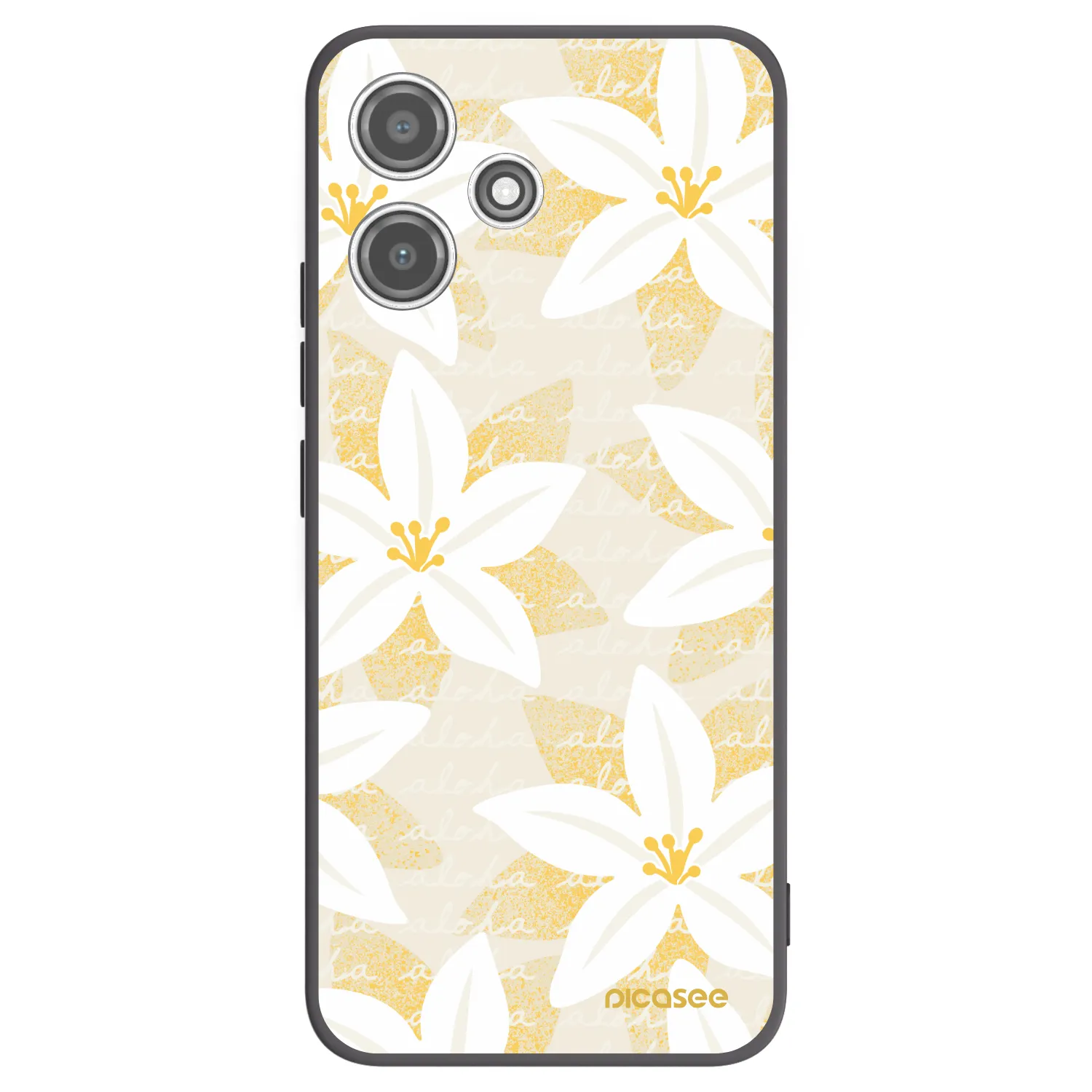 Picasee Μαύρη θήκη σιλικόνης για Xiaomi Redmi 12 5G - Island Leave