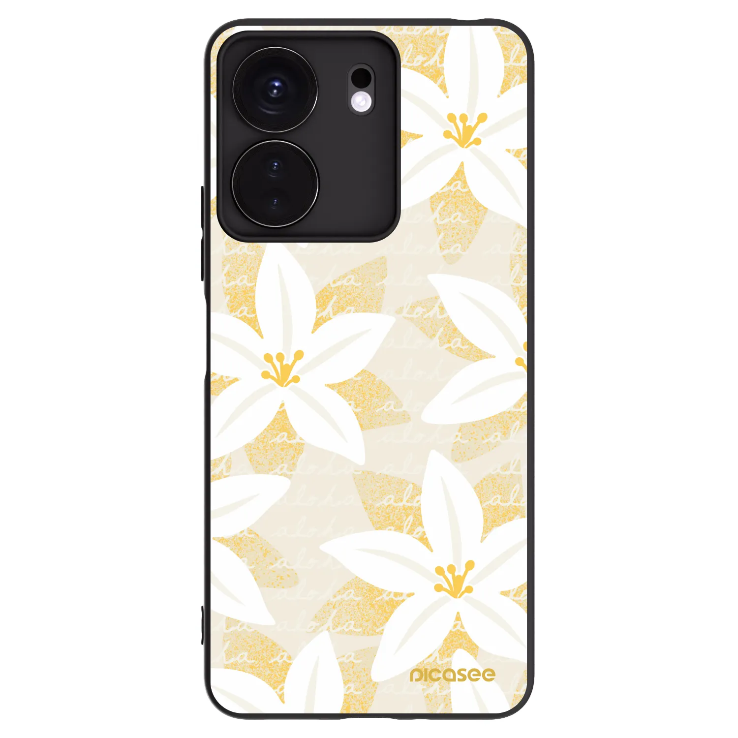 Picasee Μαύρη θήκη σιλικόνης για Xiaomi Redmi 13C 4G - Island Leave