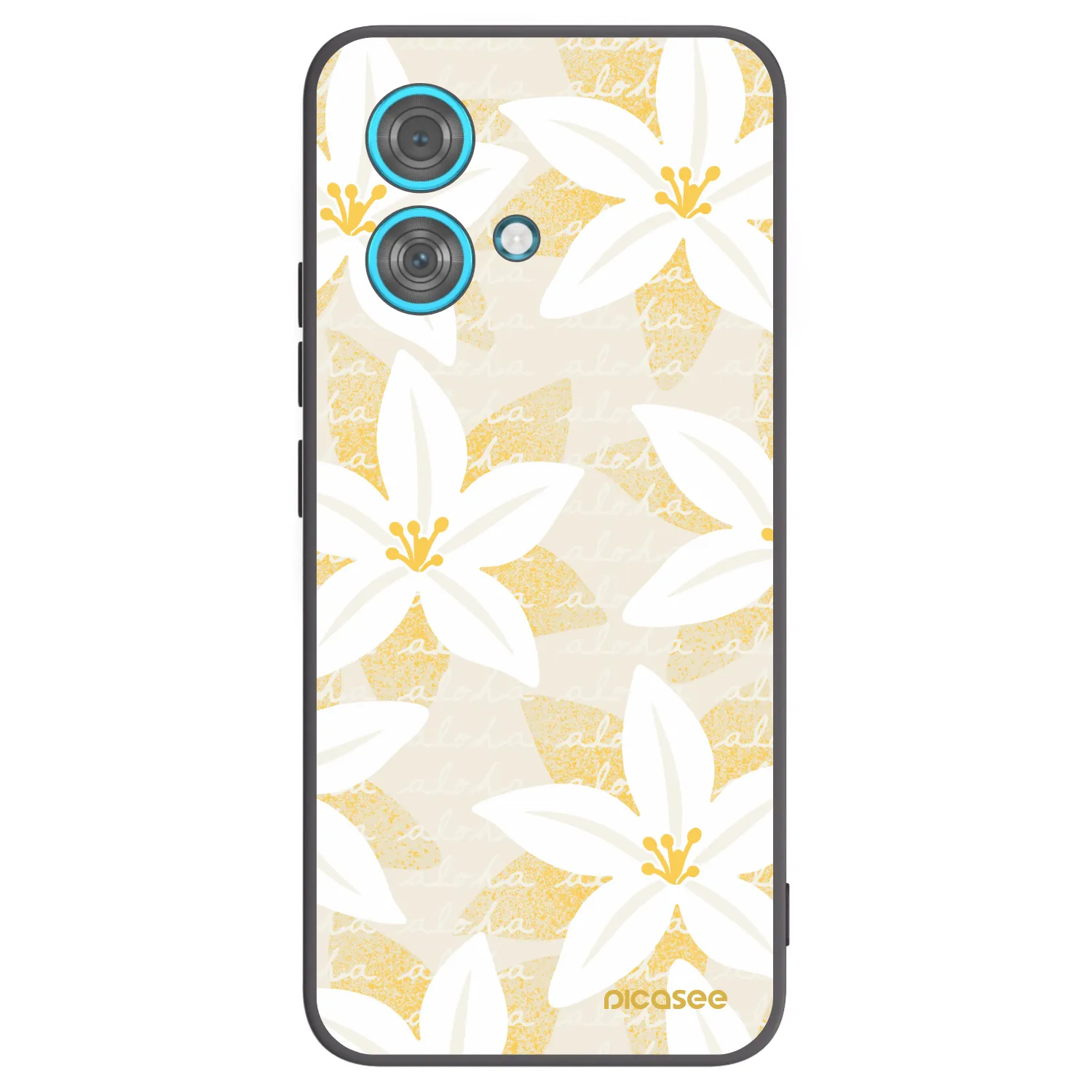 Picasee Μαύρη θήκη σιλικόνης για Motorola Edge 40 Neo - Island Leave