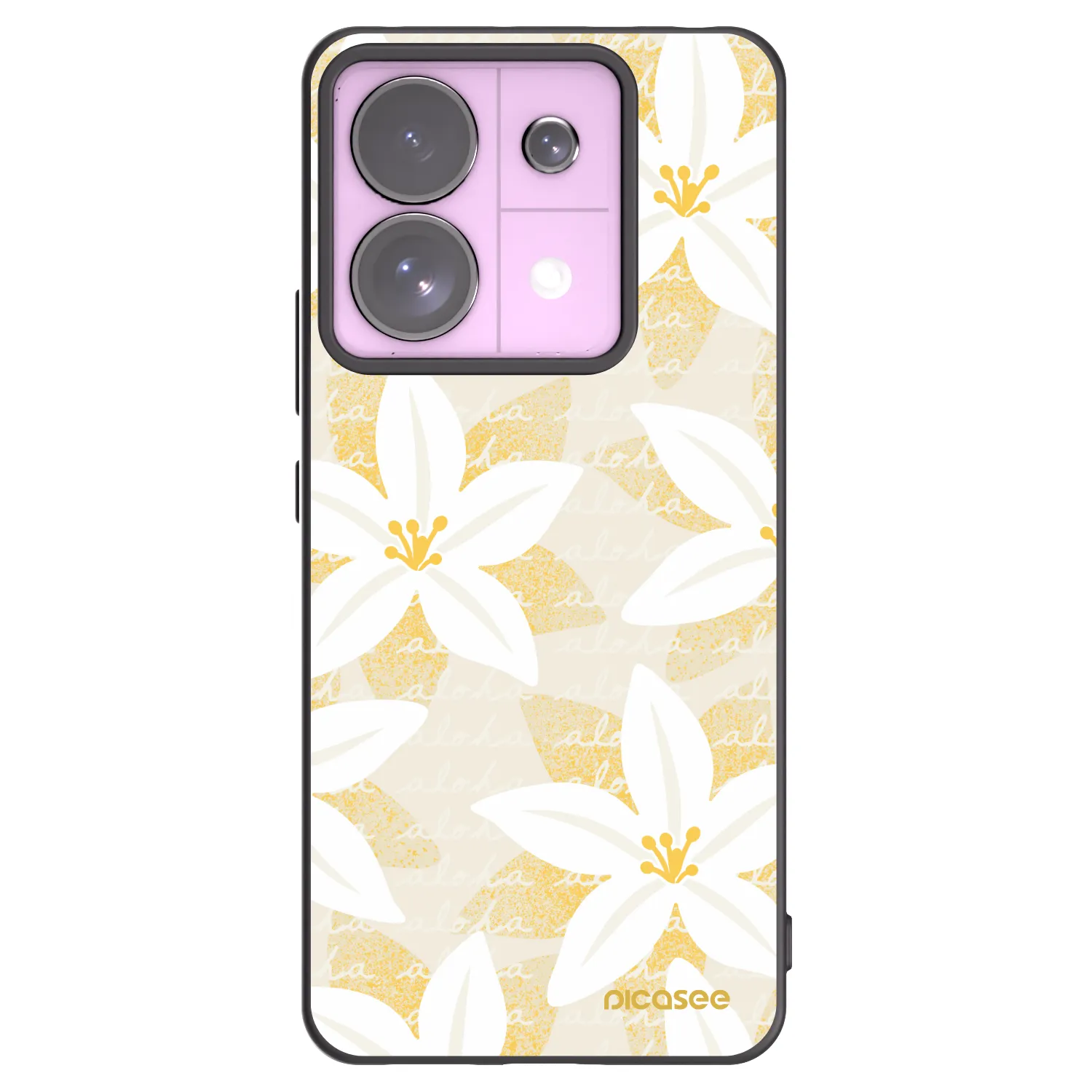 Picasee Μαύρη θήκη σιλικόνης για Xiaomi Redmi Note 13 Pro 5G - Island Leave