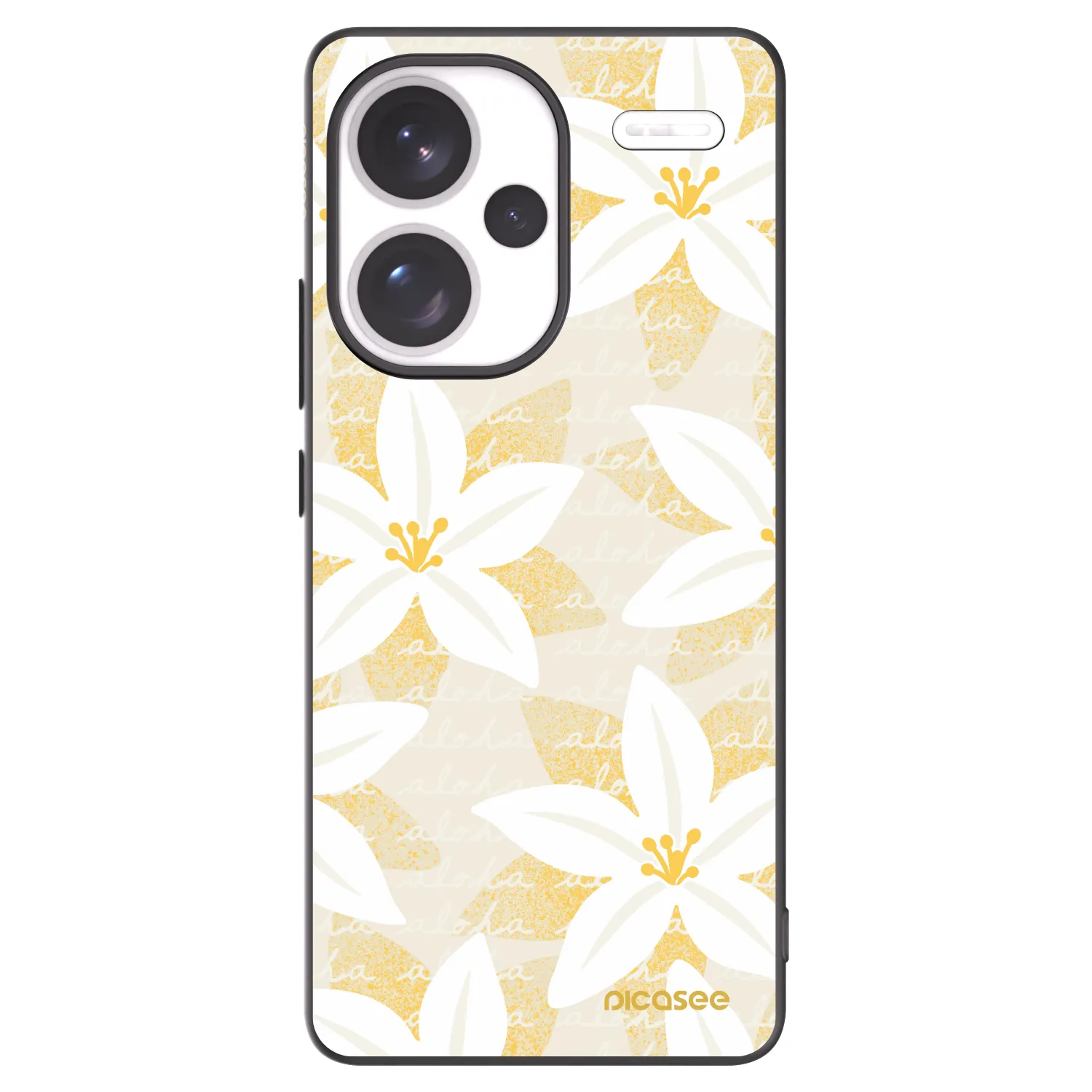 Picasee Μαύρη θήκη σιλικόνης για Xiaomi Redmi Note 13 Pro+ 5G - Island Leave
