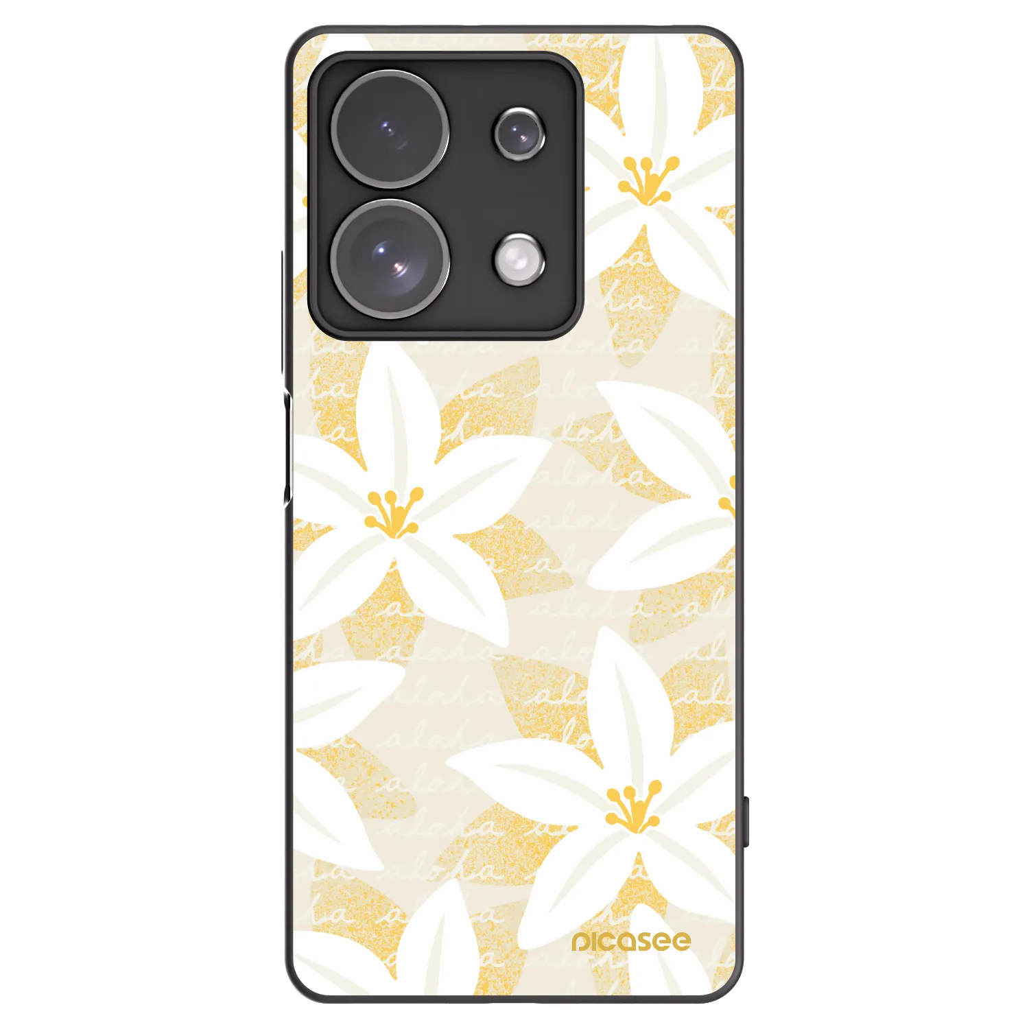 Picasee Μαύρη θήκη σιλικόνης για Xiaomi Redmi Note 13 Pro 4G - Island Leave