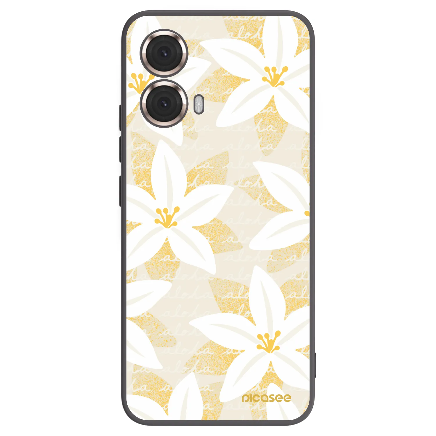 Picasee Μαύρη θήκη σιλικόνης για Motorola Moto G85 - Island Leave
