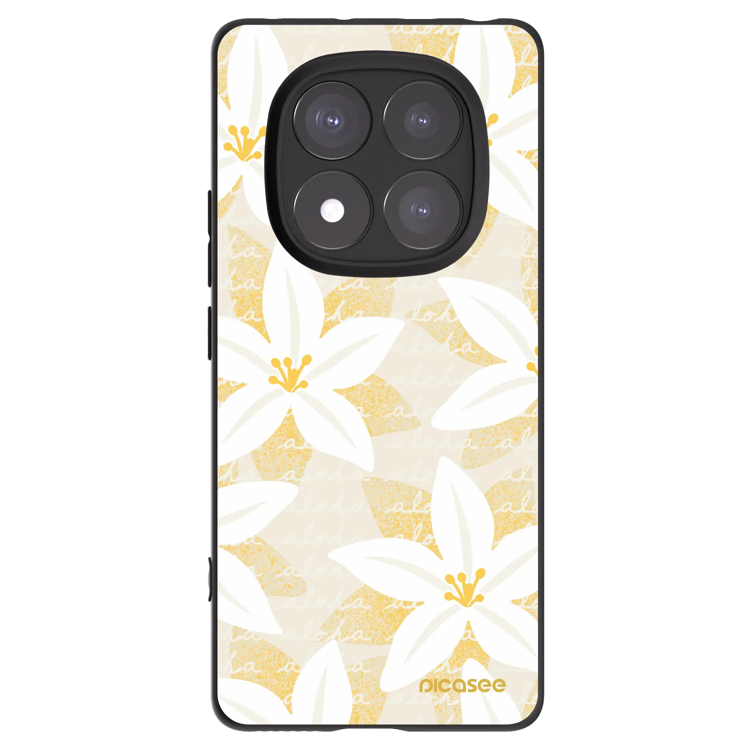 Picasee Μαύρη θήκη σιλικόνης για Xiaomi Redmi Note 14 Pro 5G - Island Leave