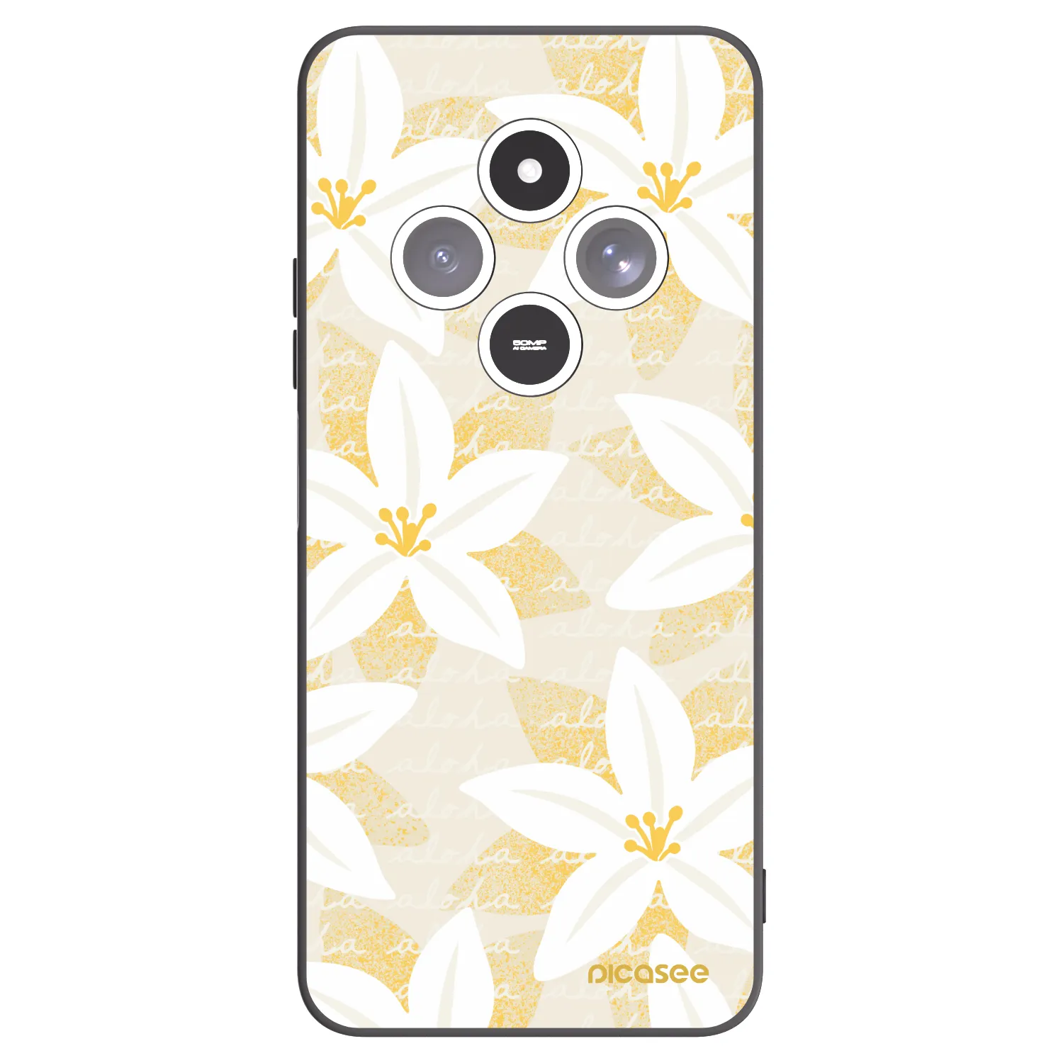 Picasee Μαύρη θήκη σιλικόνης για Xiaomi Redmi 14C - Island Leave