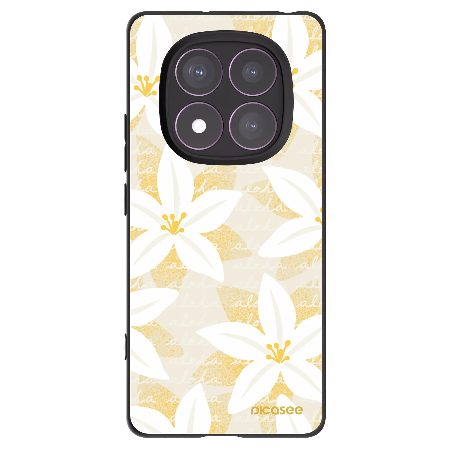 Picasee Μαύρη θήκη σιλικόνης για Xiaomi Redmi Note 14 Pro 4G - Island Leave