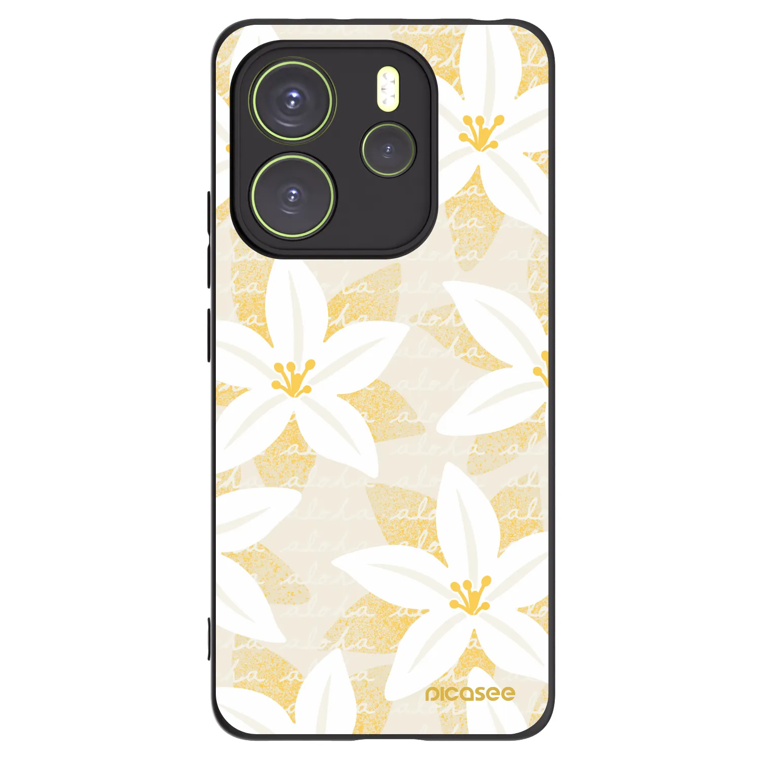 Picasee Μαύρη θήκη σιλικόνης για Xiaomi Redmi Note 14 4G - Island Leave