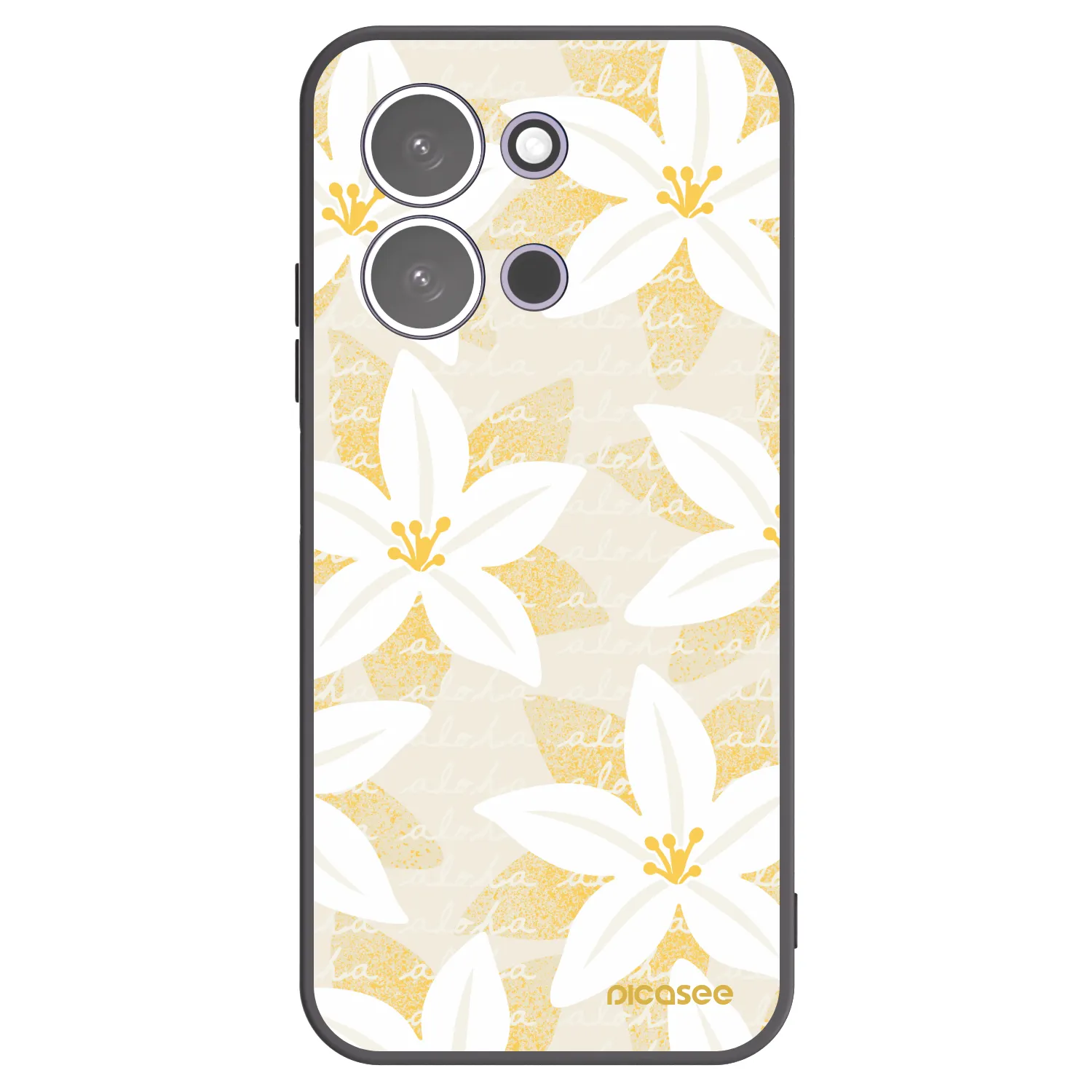 Picasee Μαύρη θήκη σιλικόνης για Xiaomi Redmi 15C 5G - Island Leave