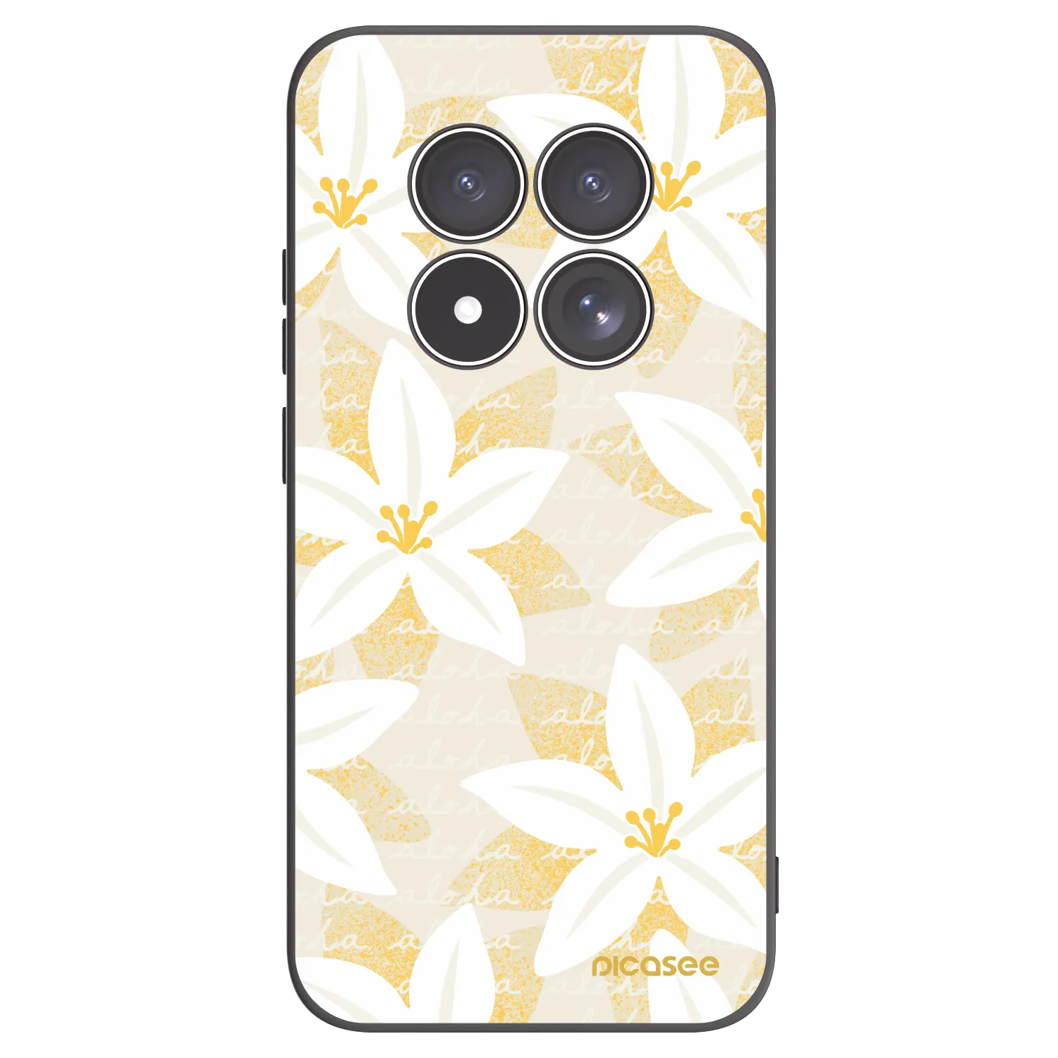 Picasee Μαύρη θήκη σιλικόνης για Xiaomi Redmi Note 15 Pro 5G - Island Leave