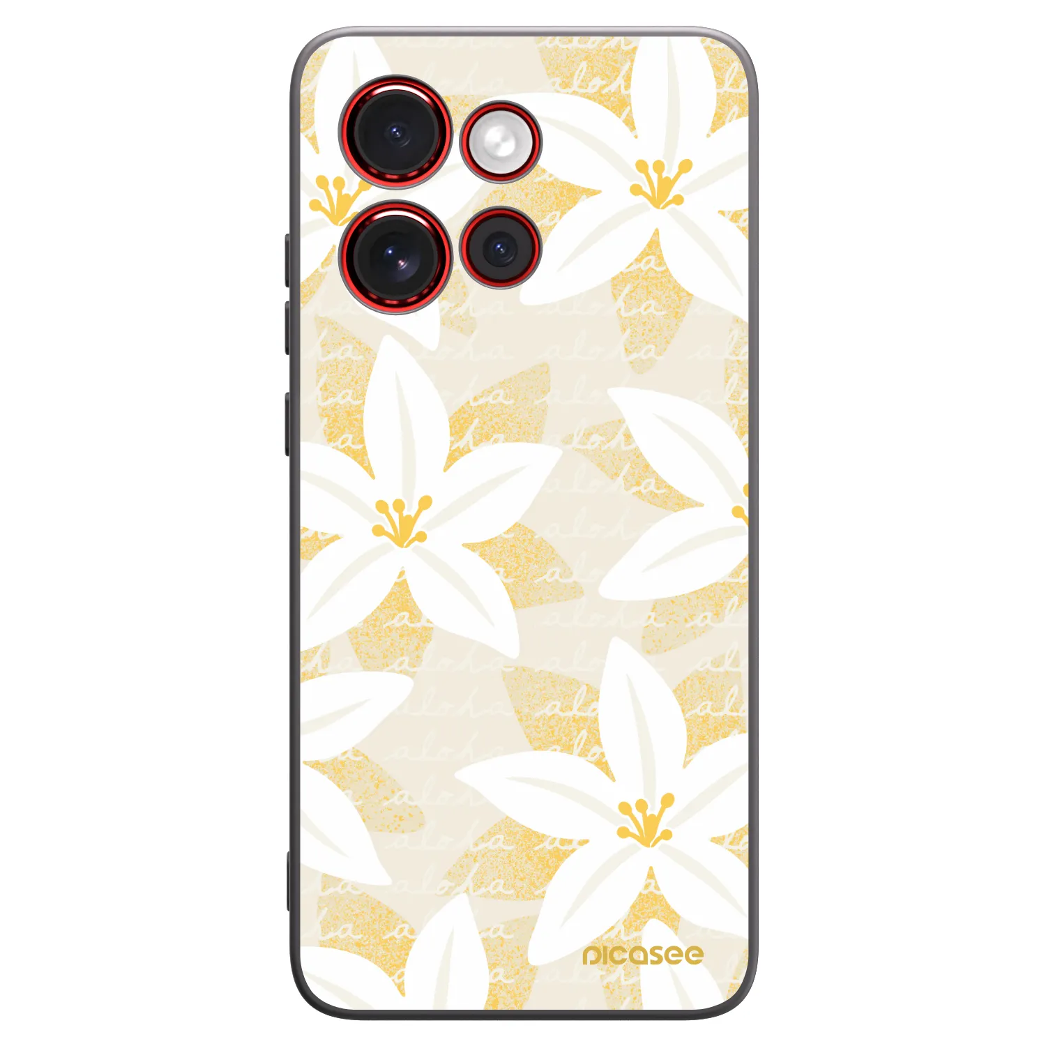Picasee Μαύρη θήκη σιλικόνης για Motorola Edge 60 Neo 5G - Island Leave